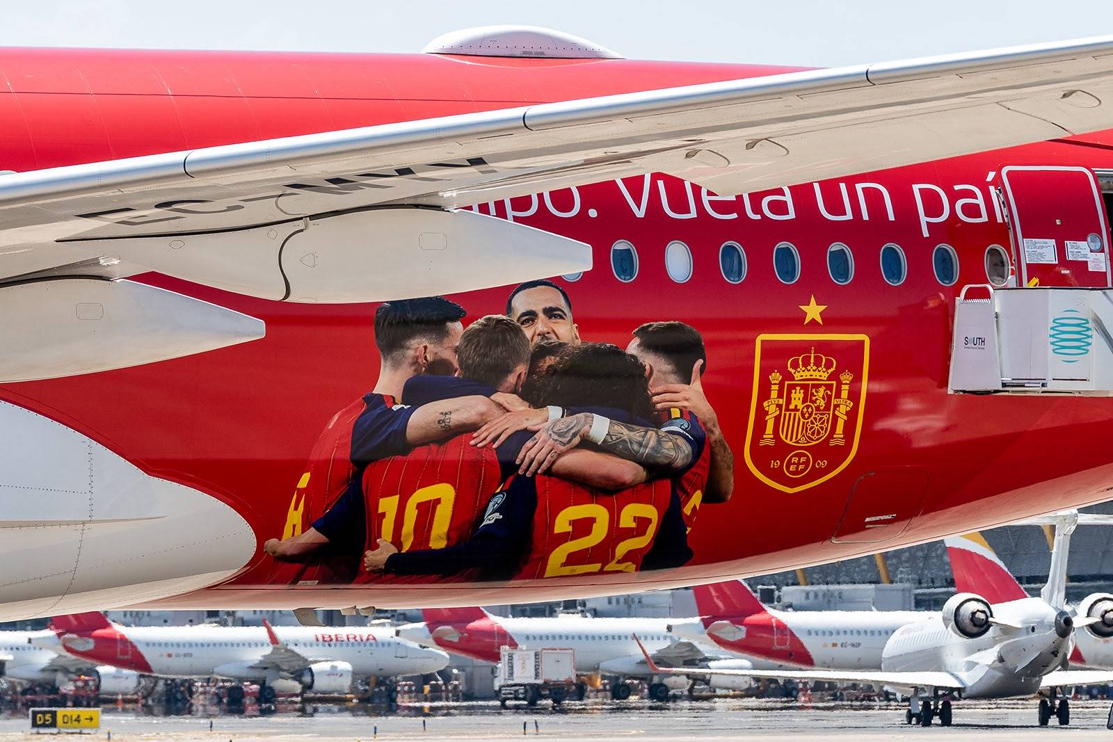 Livery de la Selección española en un Iberia.