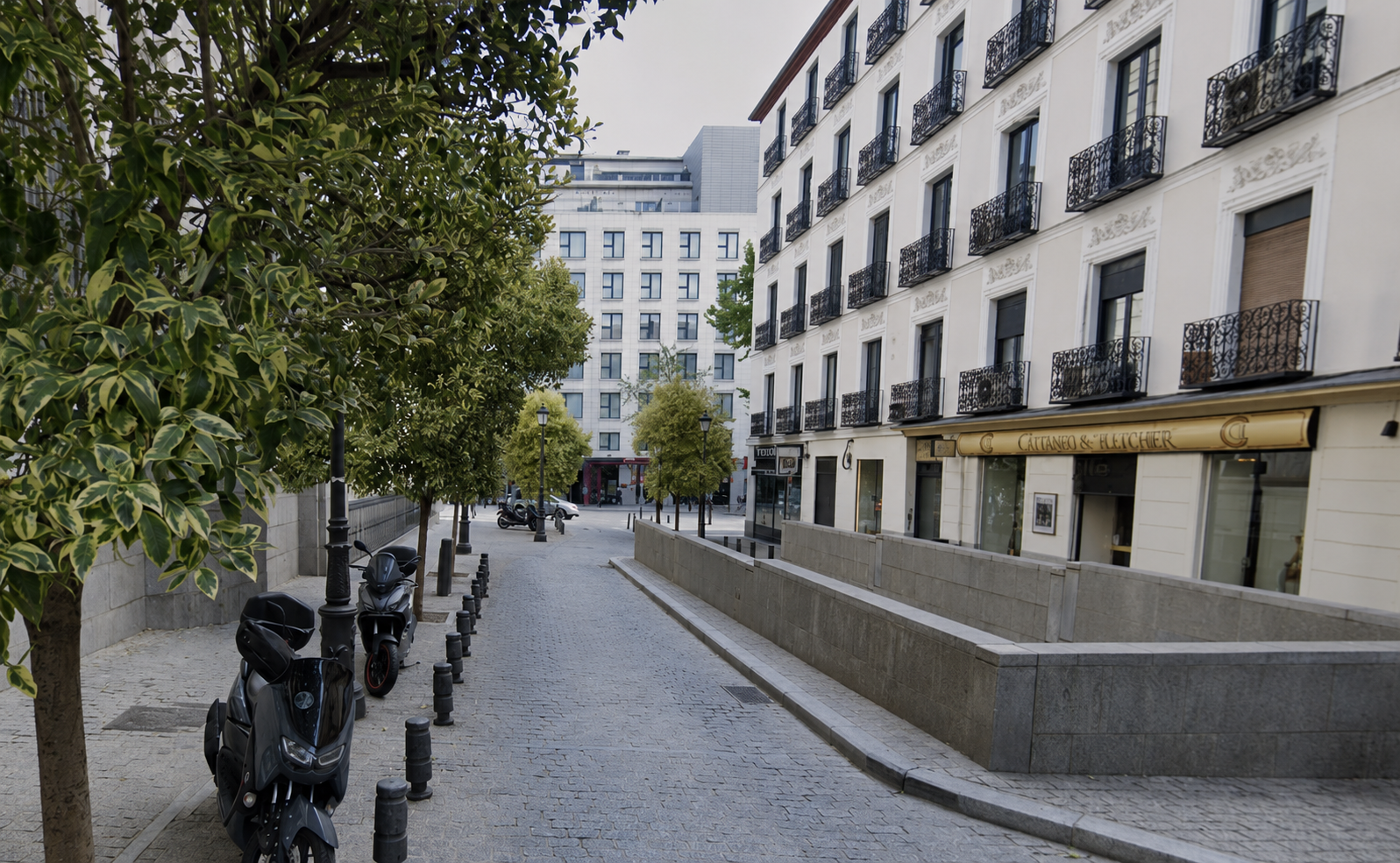Calle donde se produjo la detención del presunto agresor.