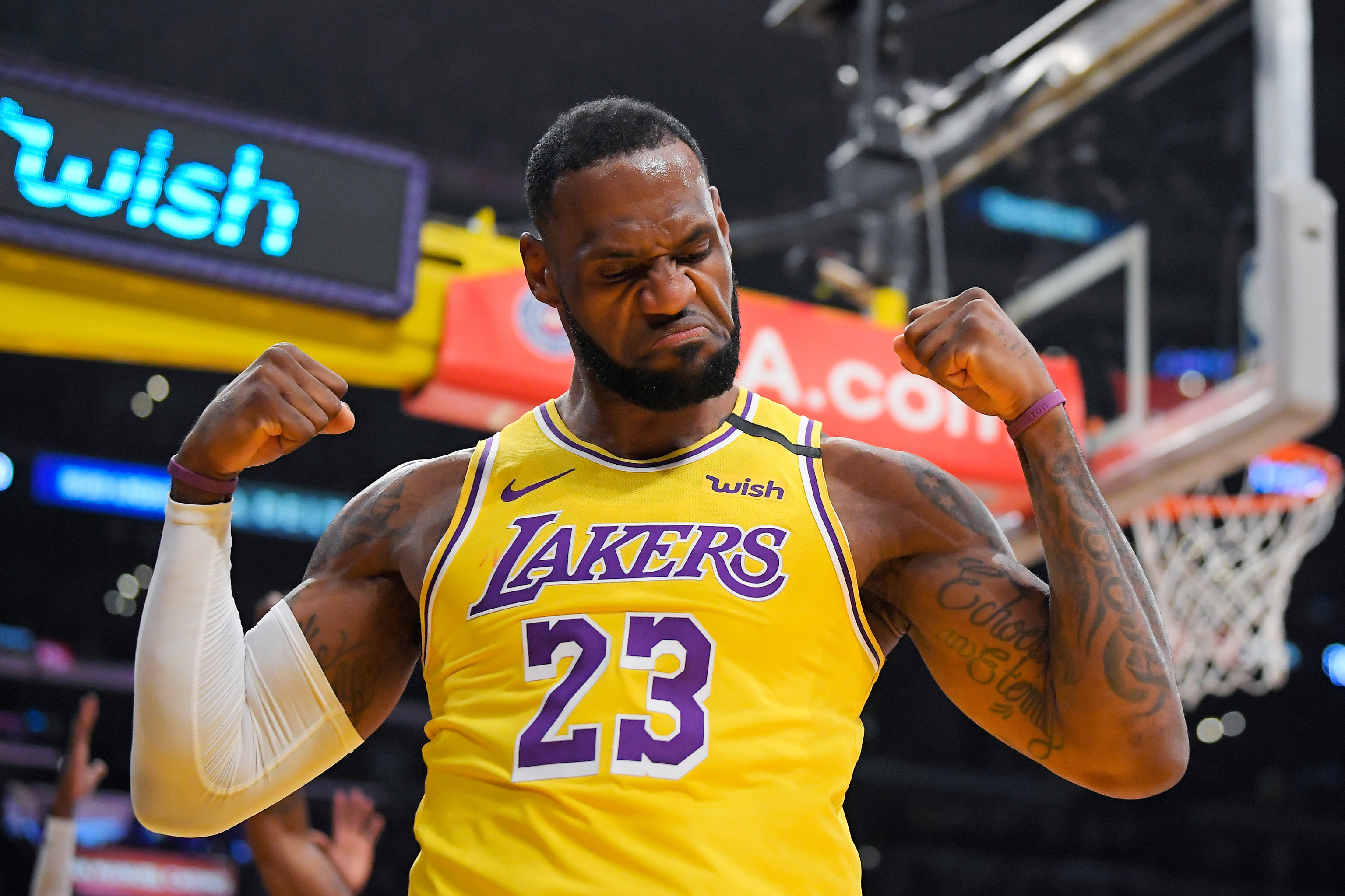 Lebron James, la pasada temporada, con los Lakers.