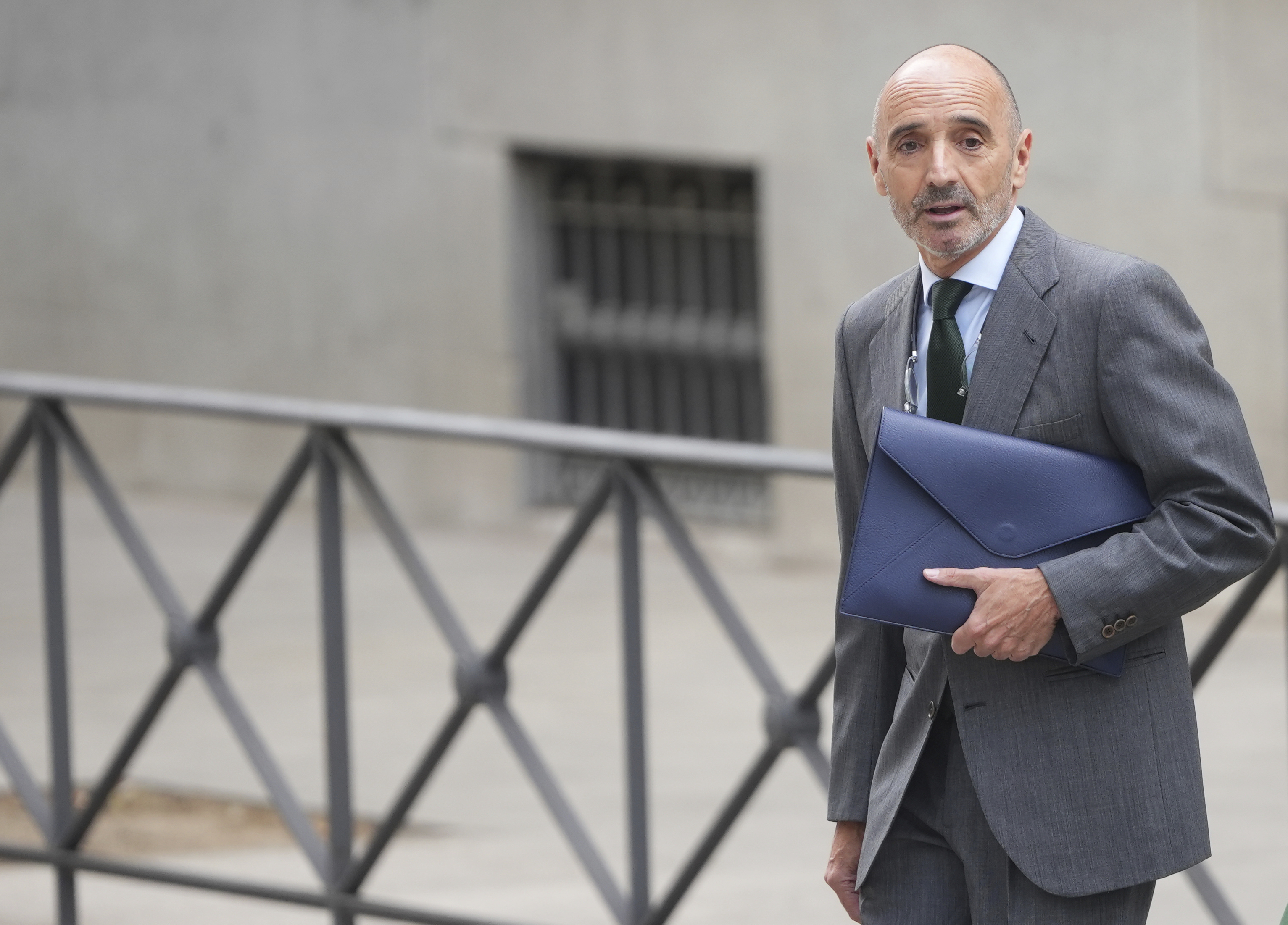 Julio Martínez Martínez, a su llegada a la Audiencia Nacional.