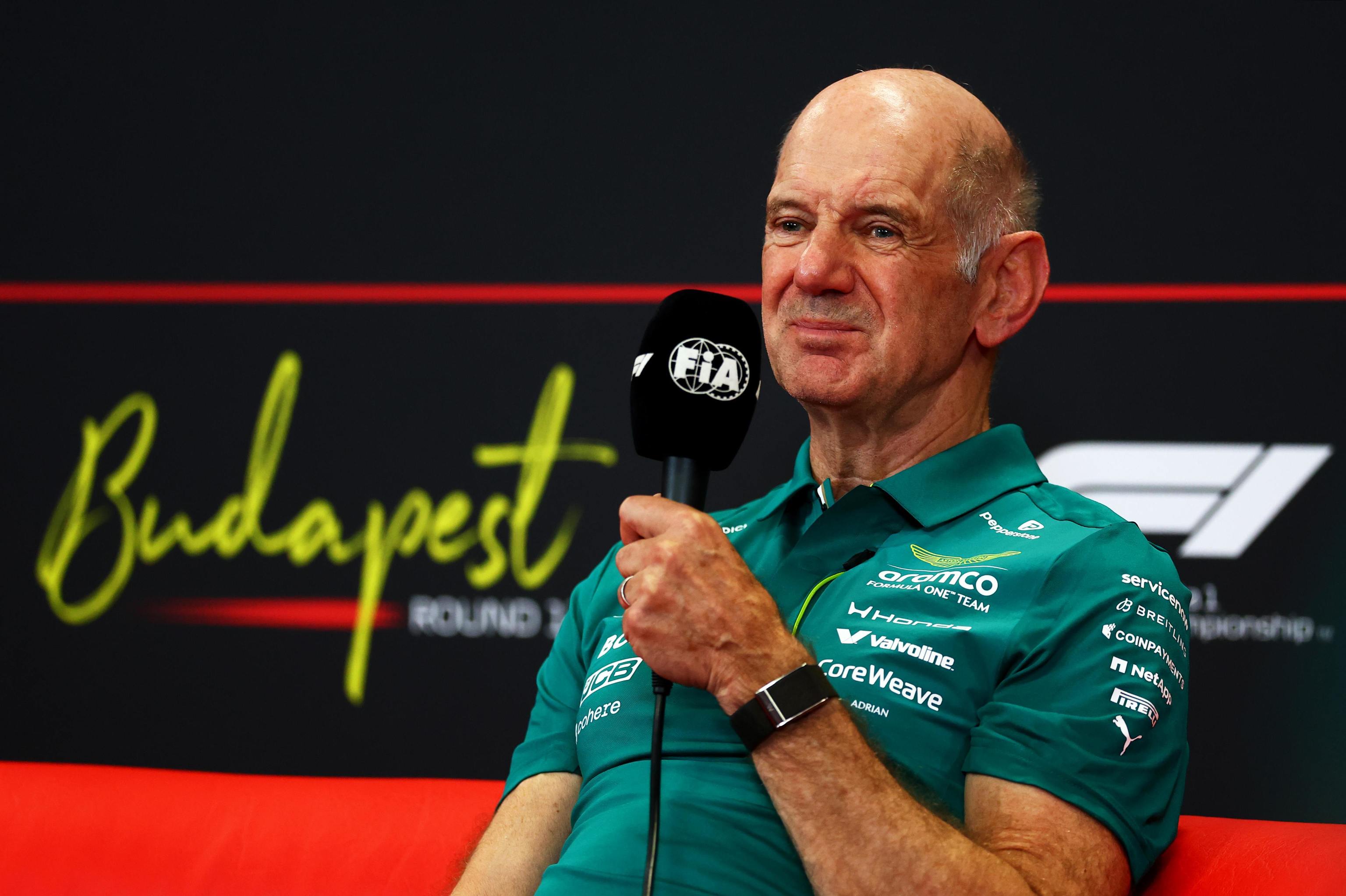 Newey, en la rueda de prensa de la FIA, el viernes en Budapest.