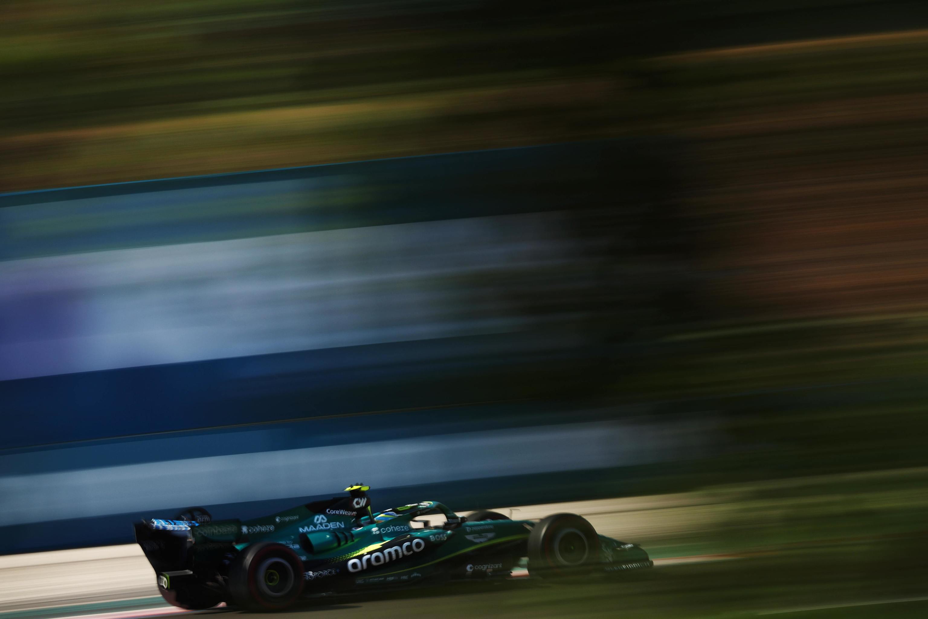 Alonso, al volante del AMR26B, el domingo en Hungaroring.