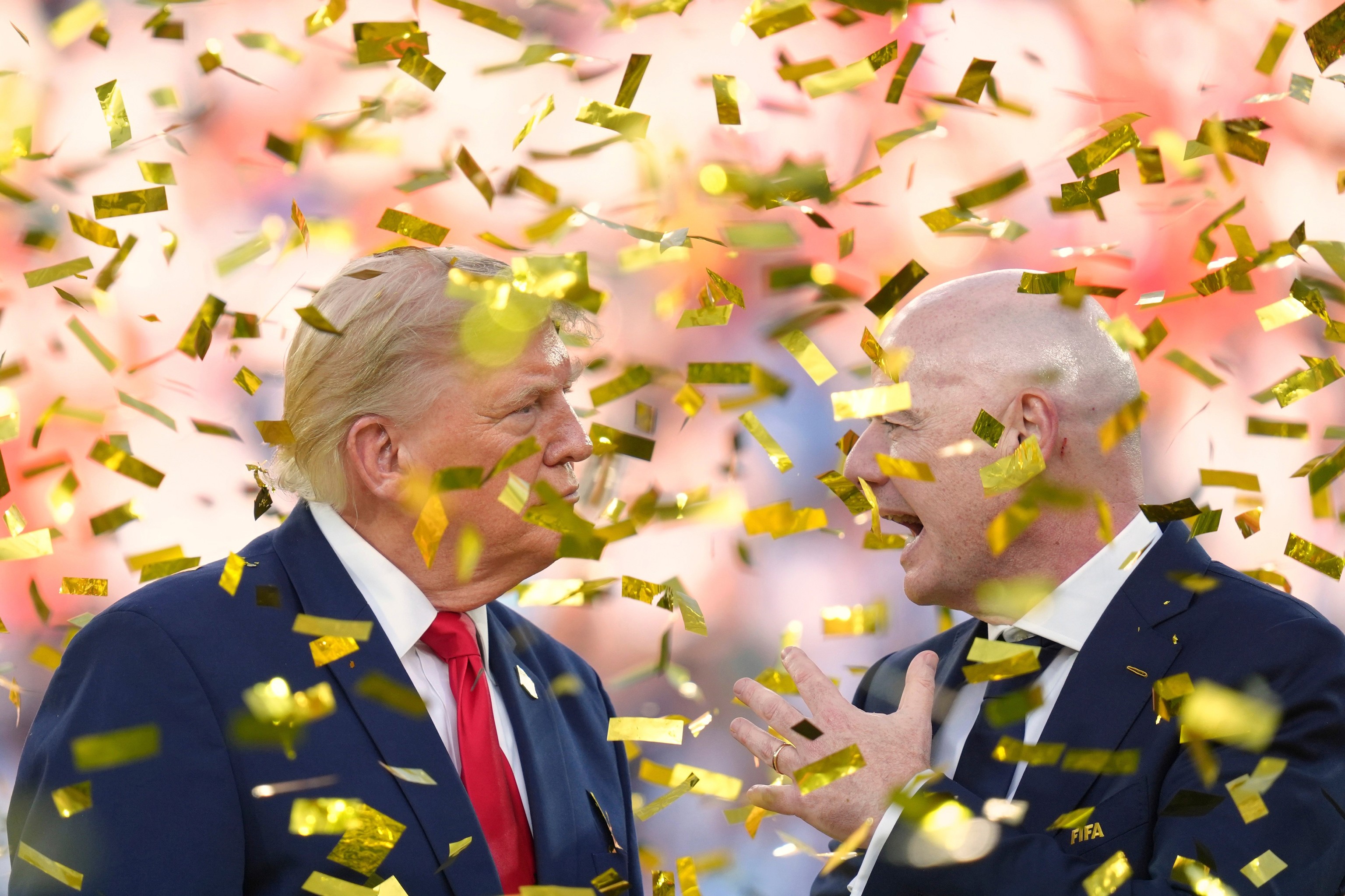 Infantino y Trump, tras la final de la Copa del Mundo.