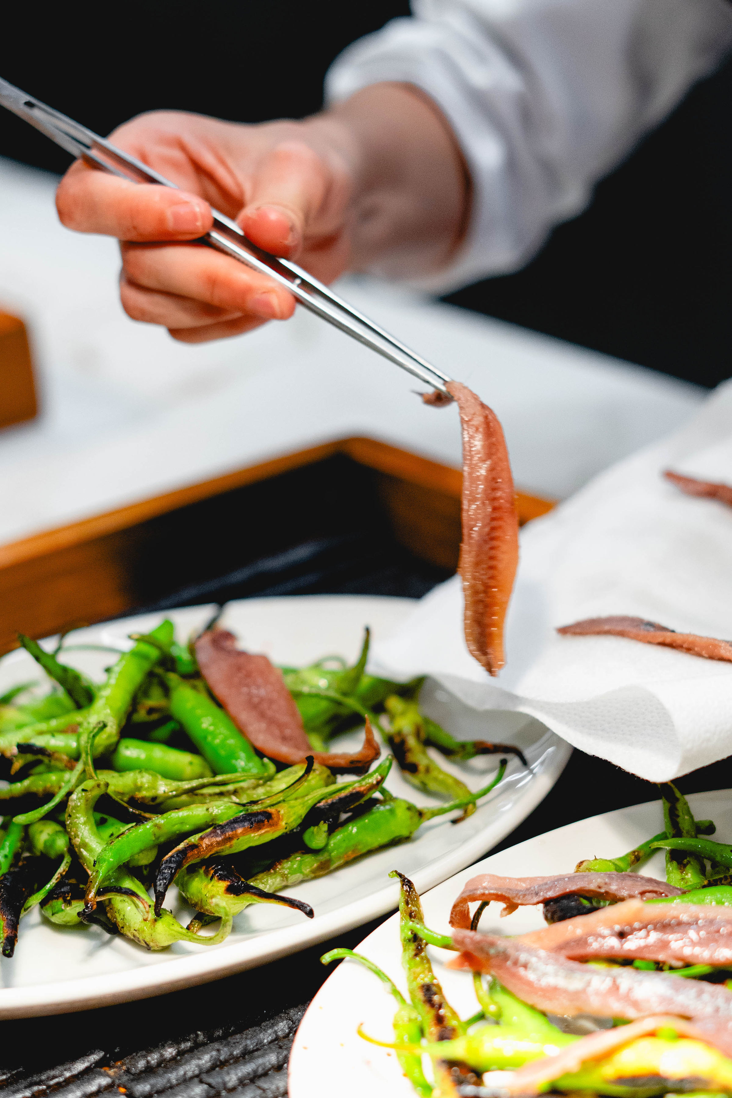 Anchoa en salaz�n y piparras.
