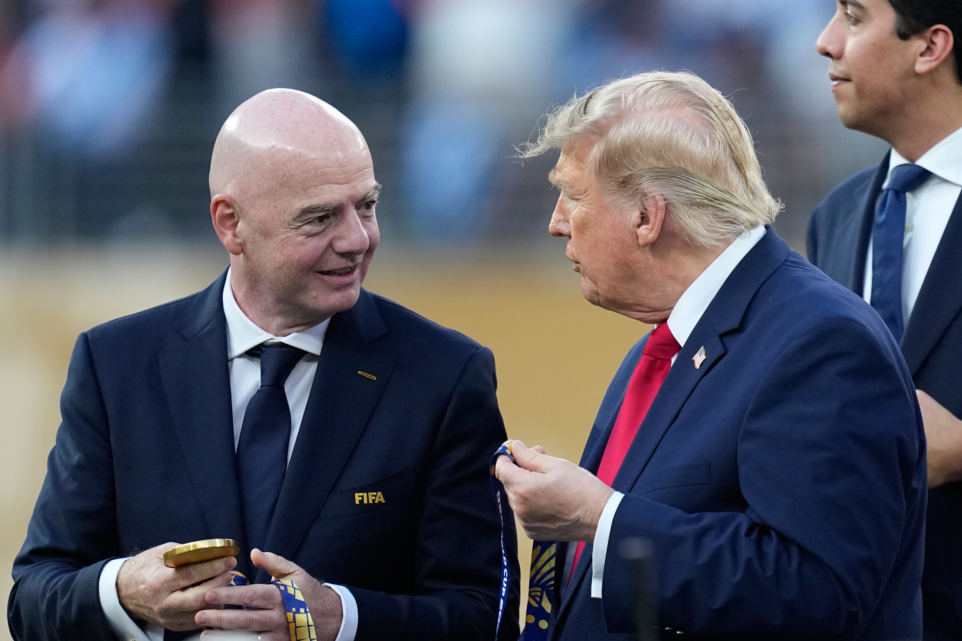 Infantino y Trump, tras la final del Mundial 2026.