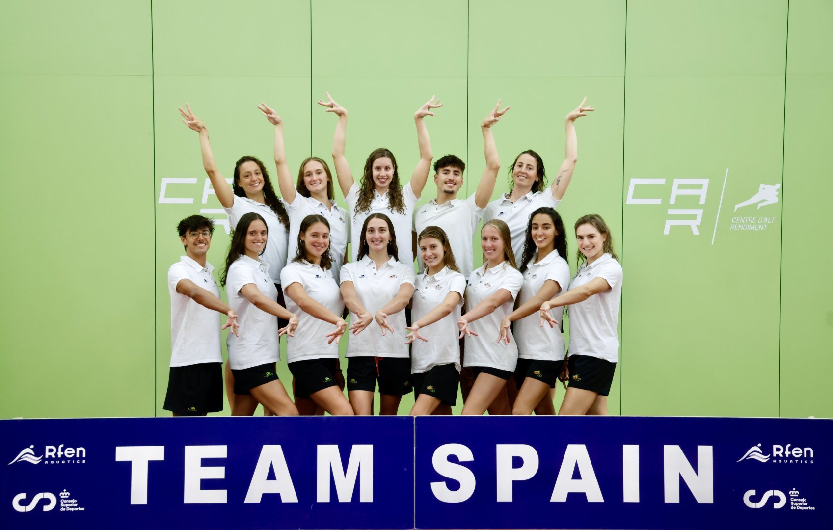 El equipo español, durante el Media Day.