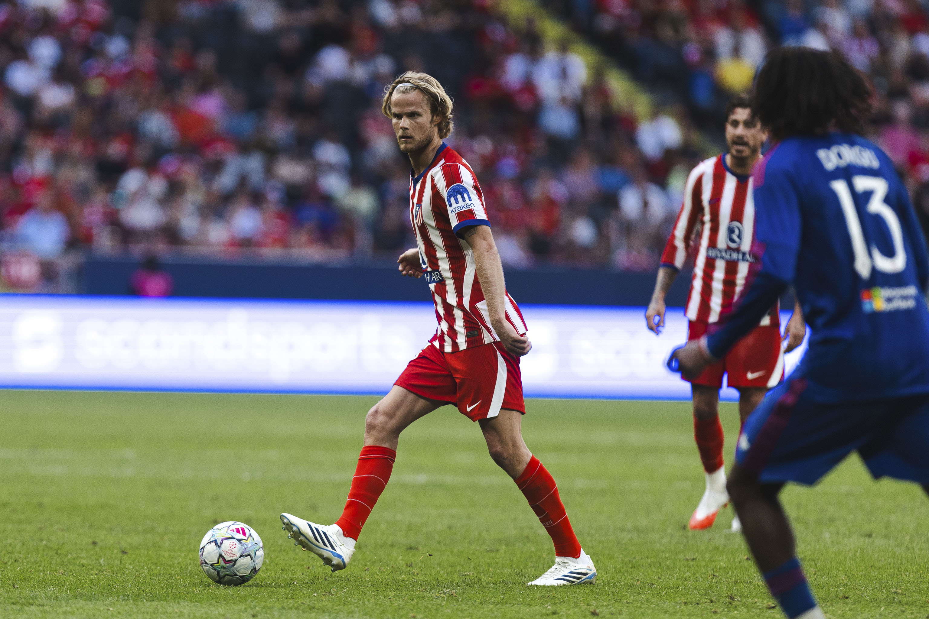 Hjulmand, durante el amistoso ante el Manchester United en Estocolmo.