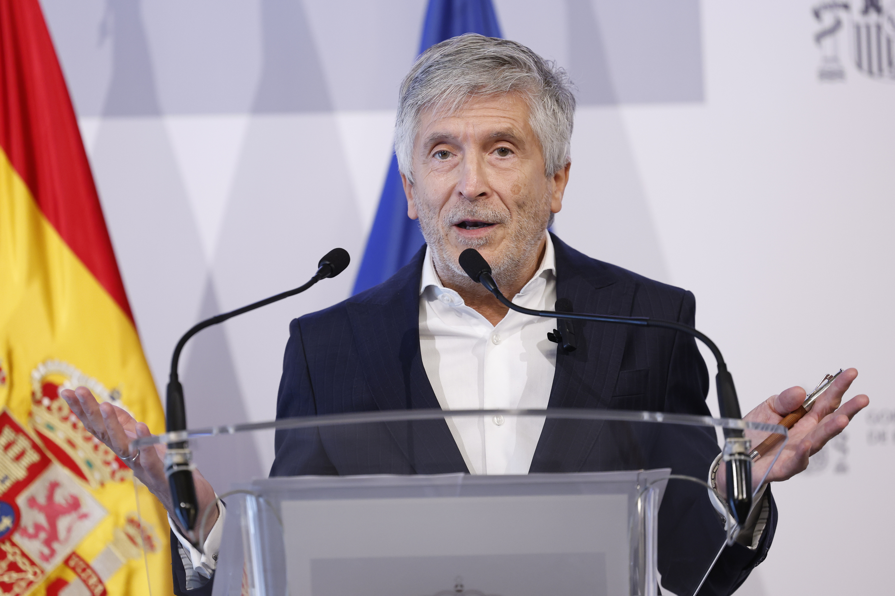 El ministro del Interior Fernando Grande-Marlaska, en el Ministerio del Interior.