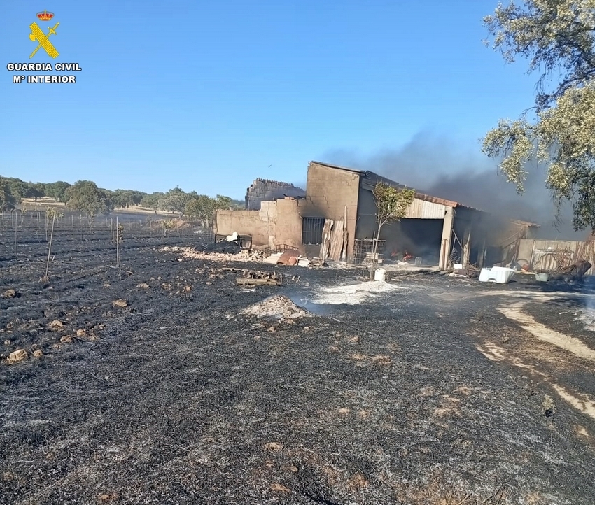 Da�os provocados por el incendio.