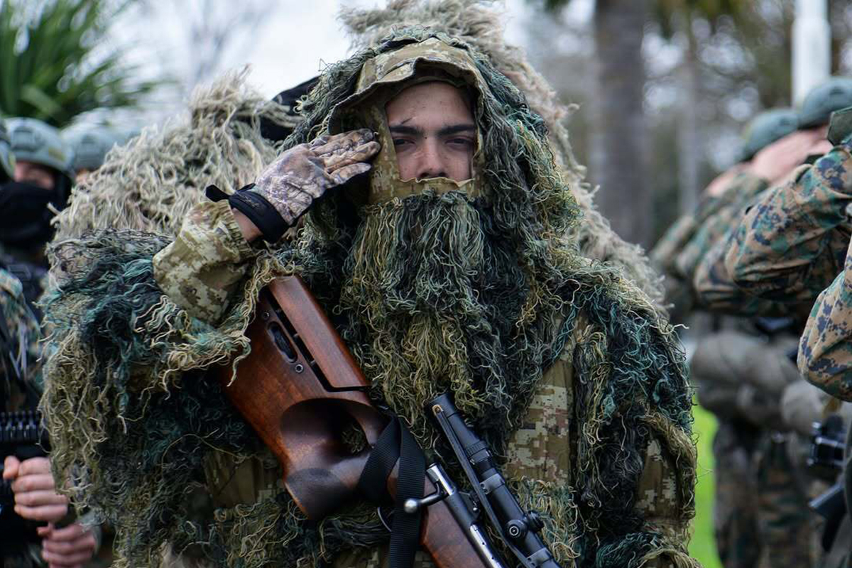 Francotirador argentino de la Gendarmer�a Nacional (GNA)