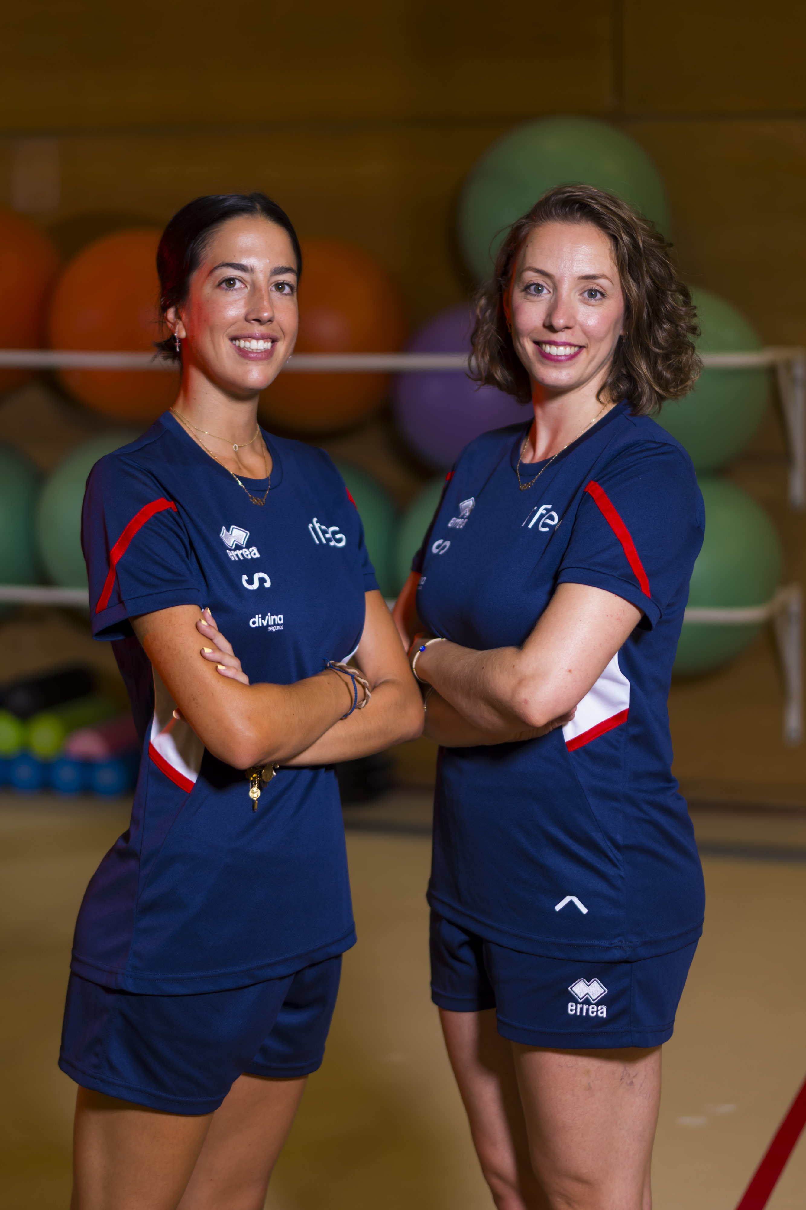Alejandra Quereda, seleccionadora del equipo español de gimnasia rítmica, y Ana Pelaz, entrenadora