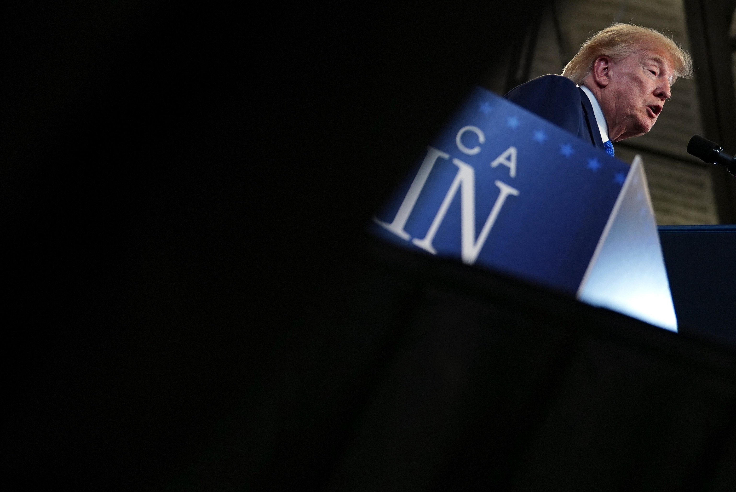 Donald Trump, en un reciente acto público