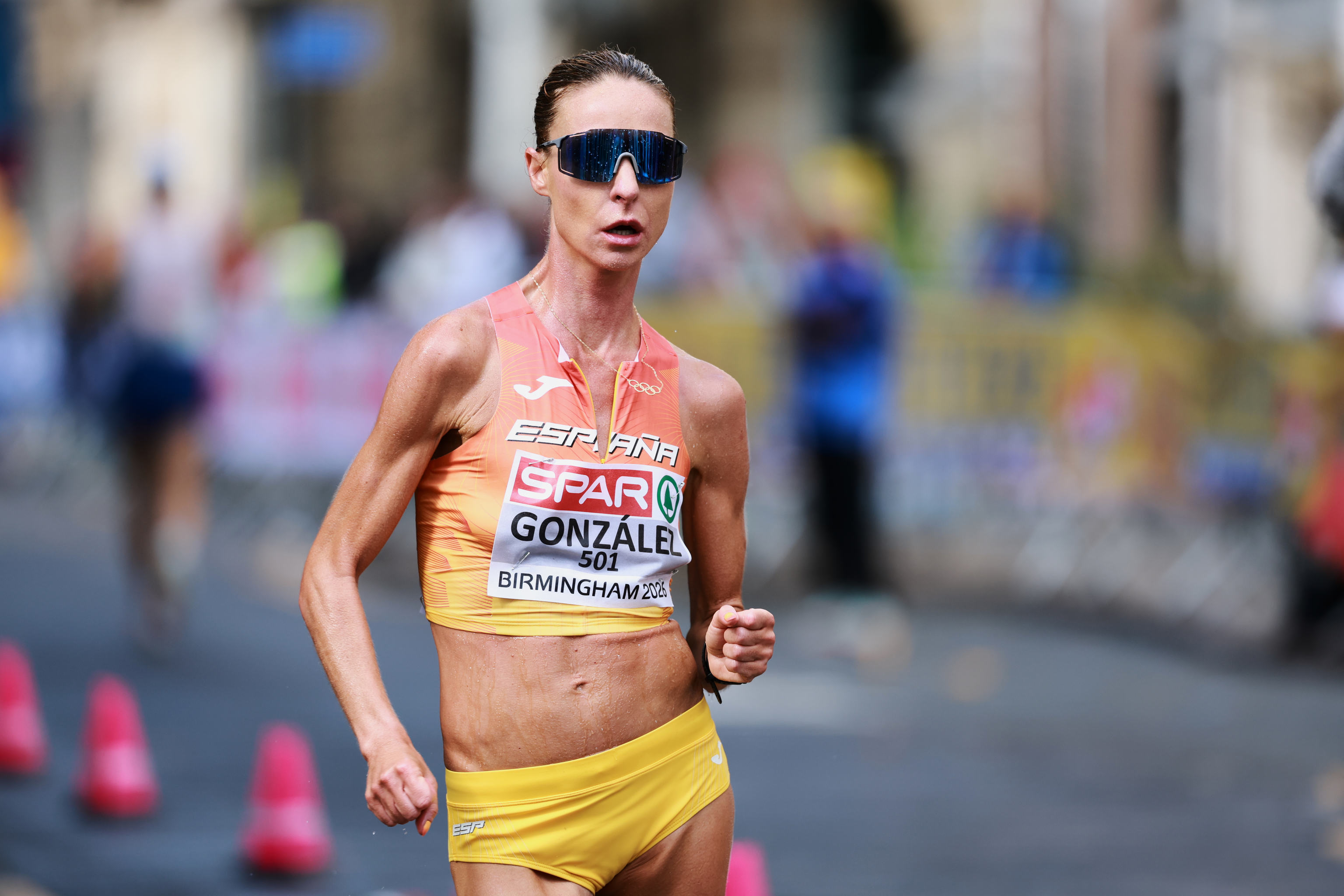 Raquel González, durante la prueba.