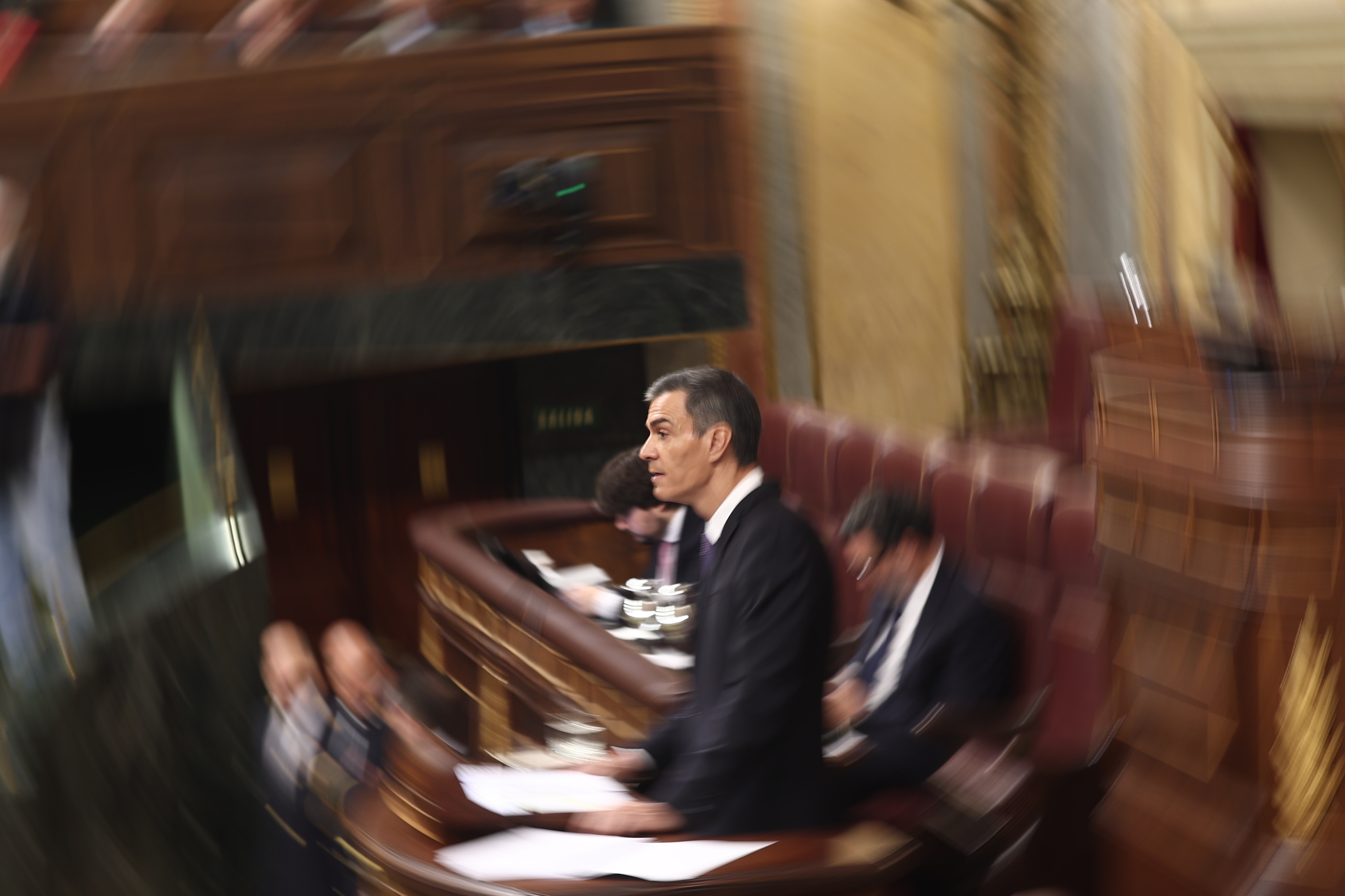 Pedro S�nchez, presidente del Gobierno, en el Congreso de los Diputados.