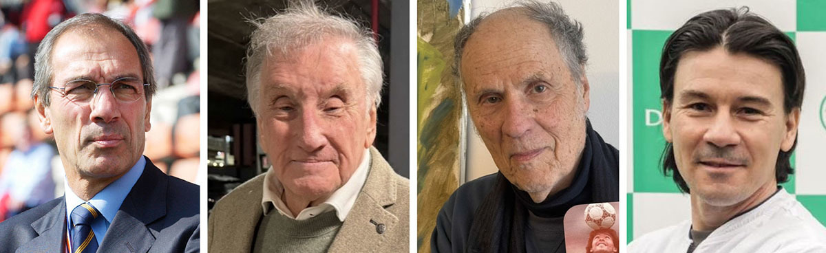 De izquierda a derecha; Francisco Ferraro, José Eduardo Abadi, Tomás Abraham y Guillermo Coria