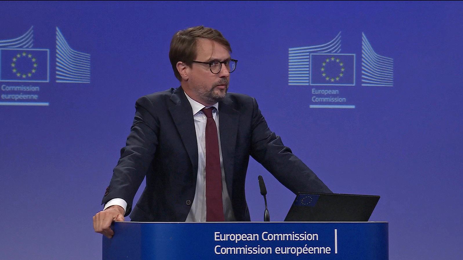 El portavoz europeo Markus Lammert, en Bruselas.