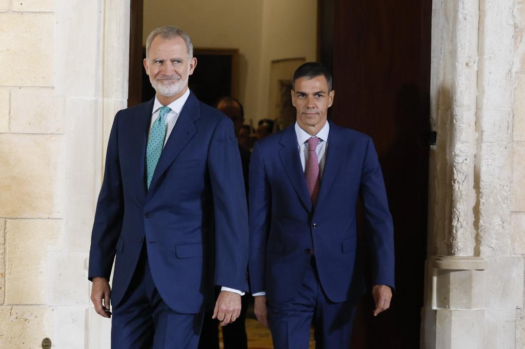 El Rey con Pedro Sánchez, el 19 de julio en Palma.