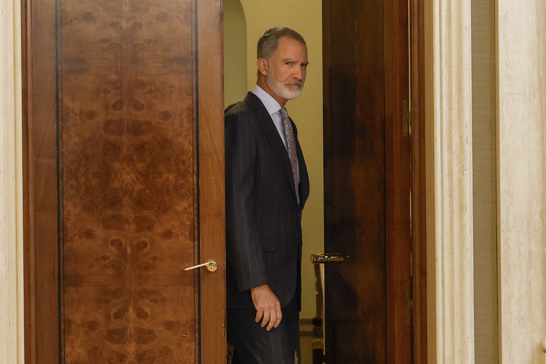 El Rey Felipe VI, durante un acto oficial en Zarzuela.
