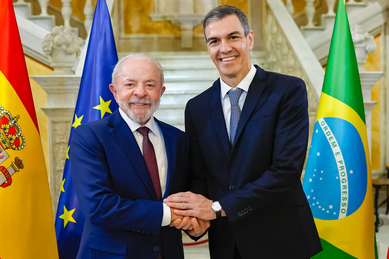 Con el presidente brasileño, Lula da Silva, en abril pasado en Barcelona.