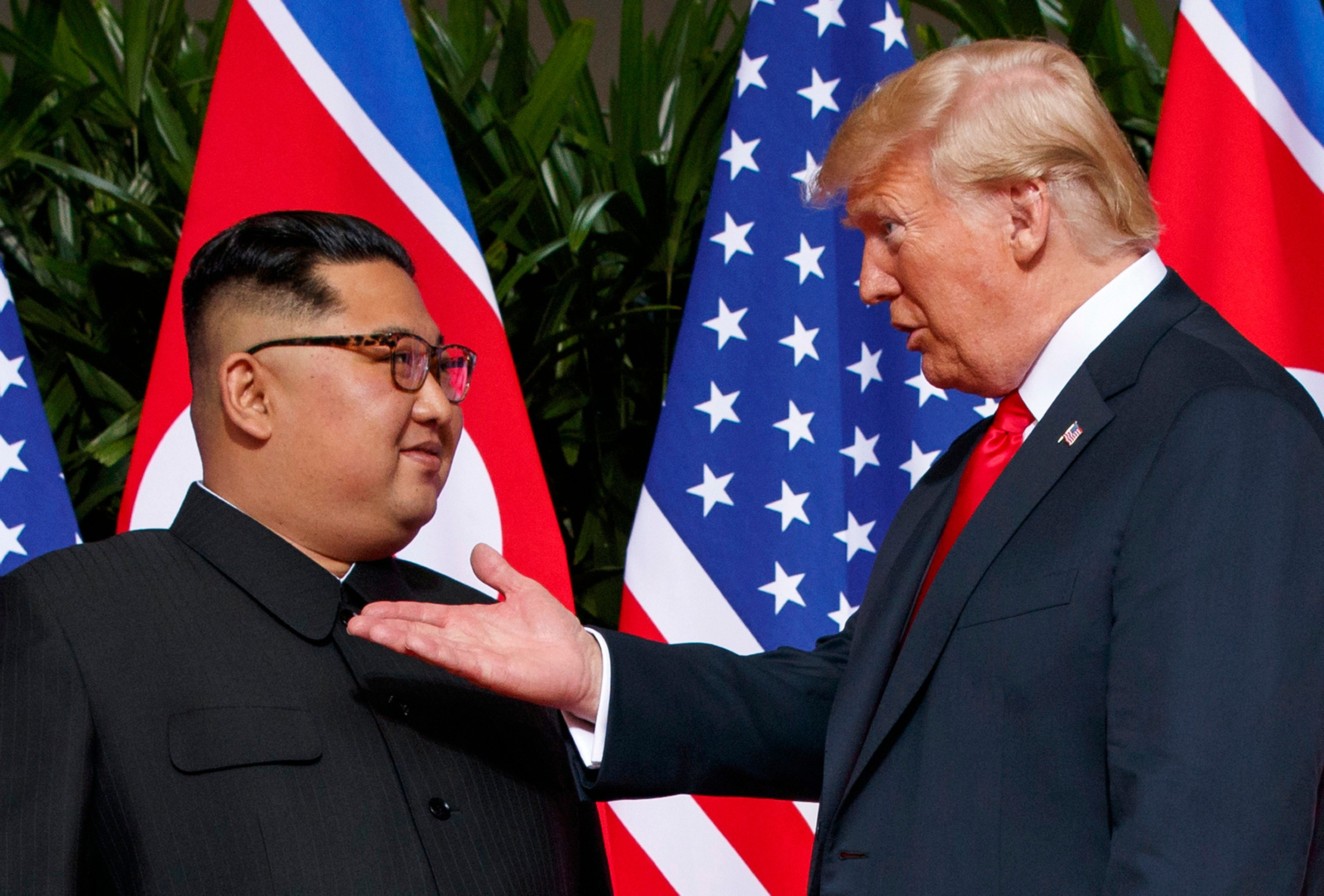 Donald Trump y Kim Jong-un durante una reunión en 2018.