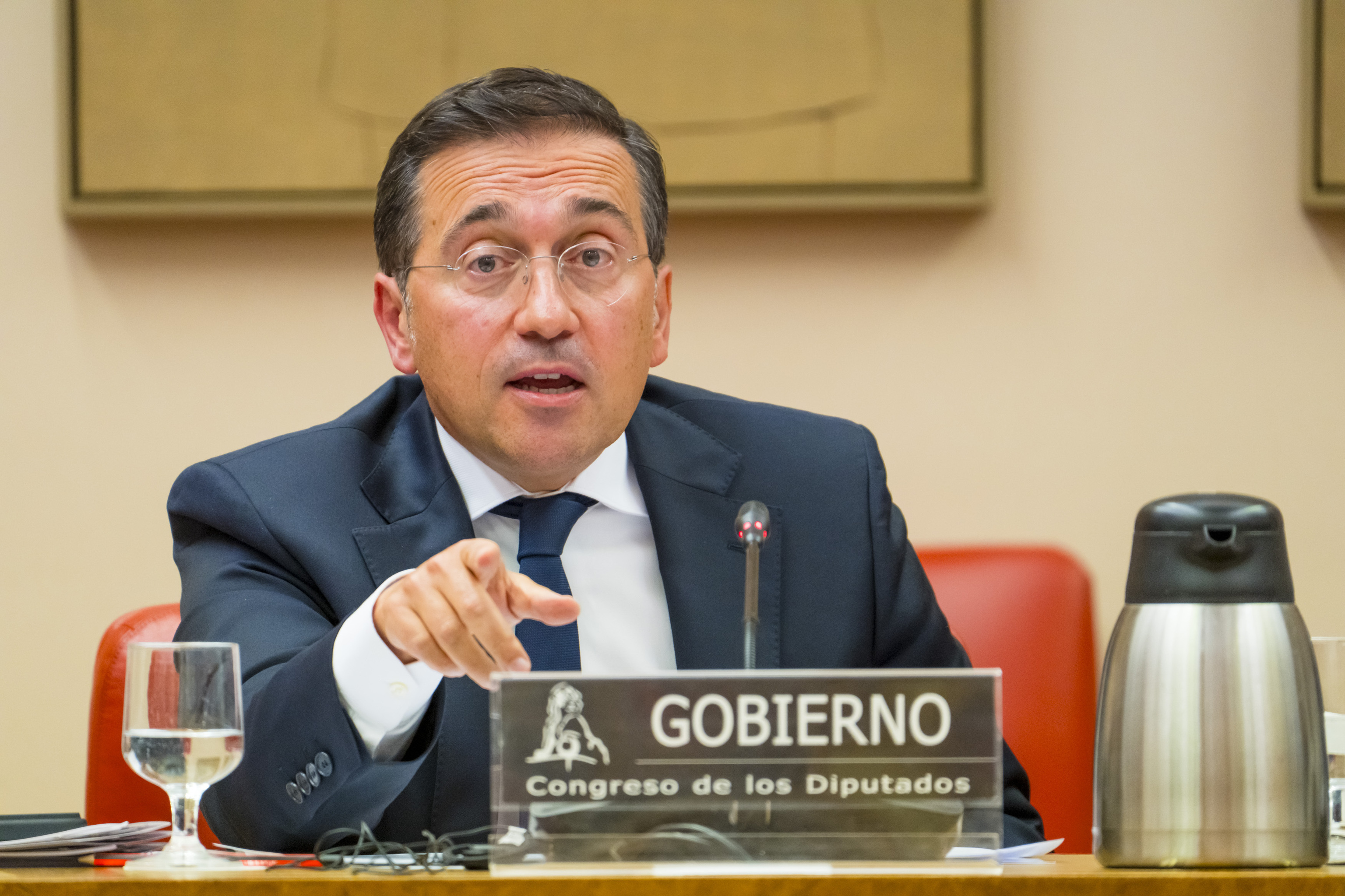 Jos� Manuel Albares, ministro de Asuntos Exteriores, en el Congreso de los Diputados.