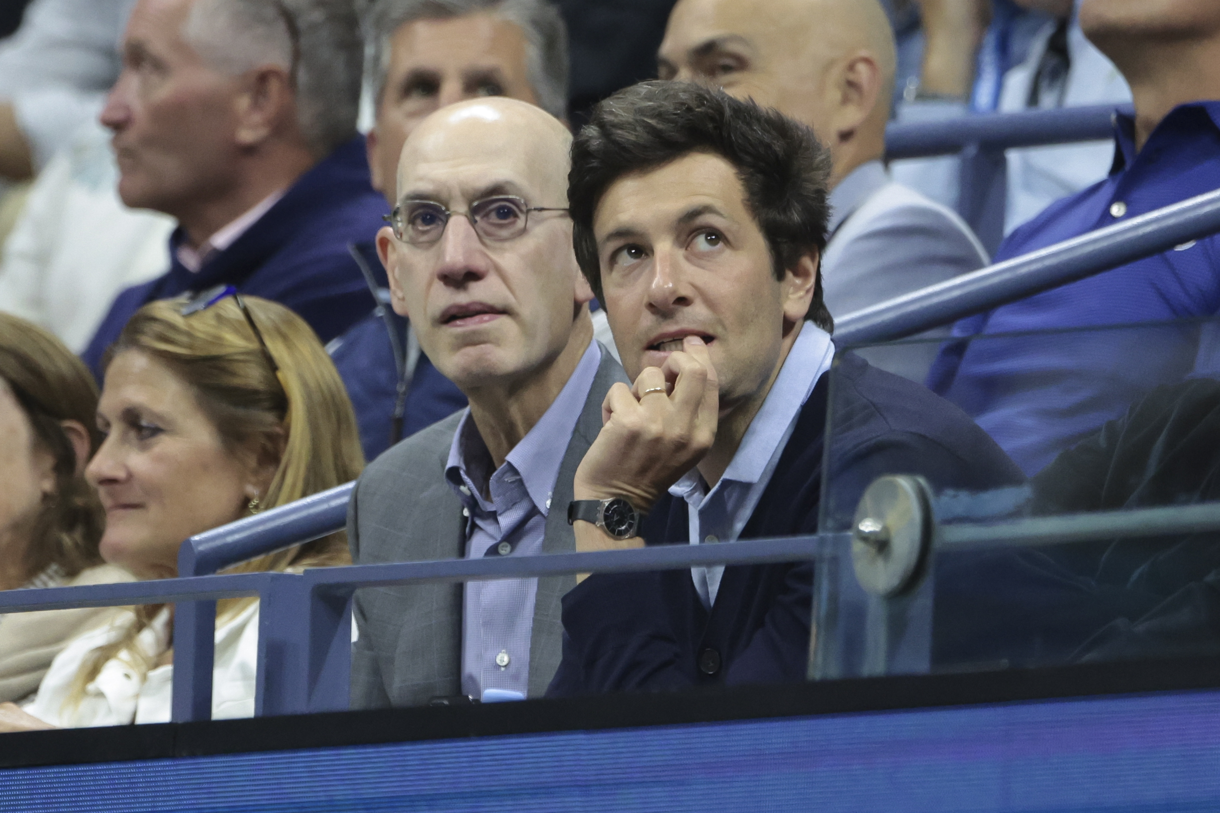 Adam Silver y Joshua Kushner en la décima jornada del US Open 2025