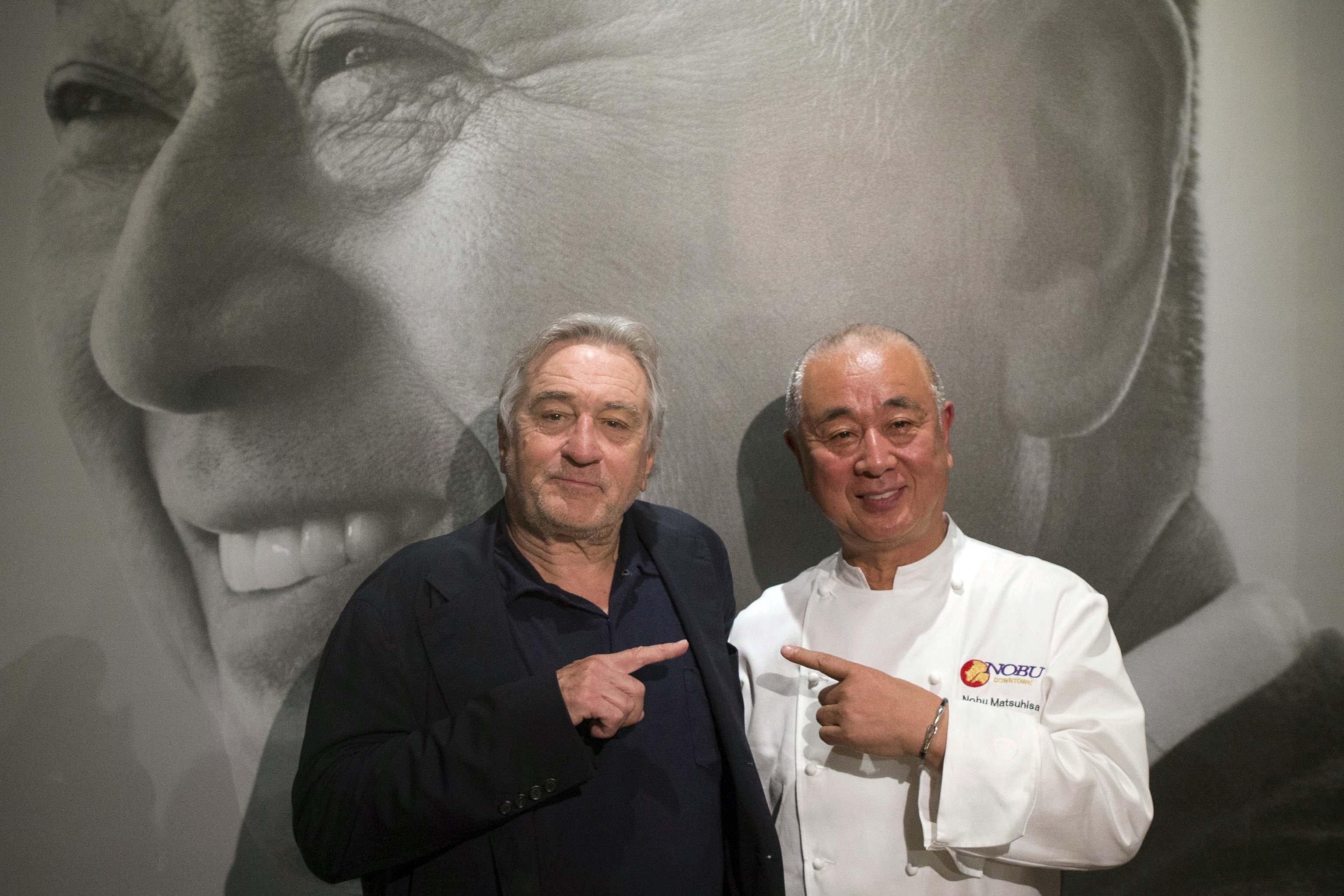 Robert de Niro con el chef Nobu Matsuhisa.