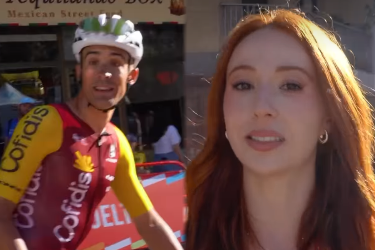 Erola Jons junto al ciclista Sergio Samitier (Cofidis).