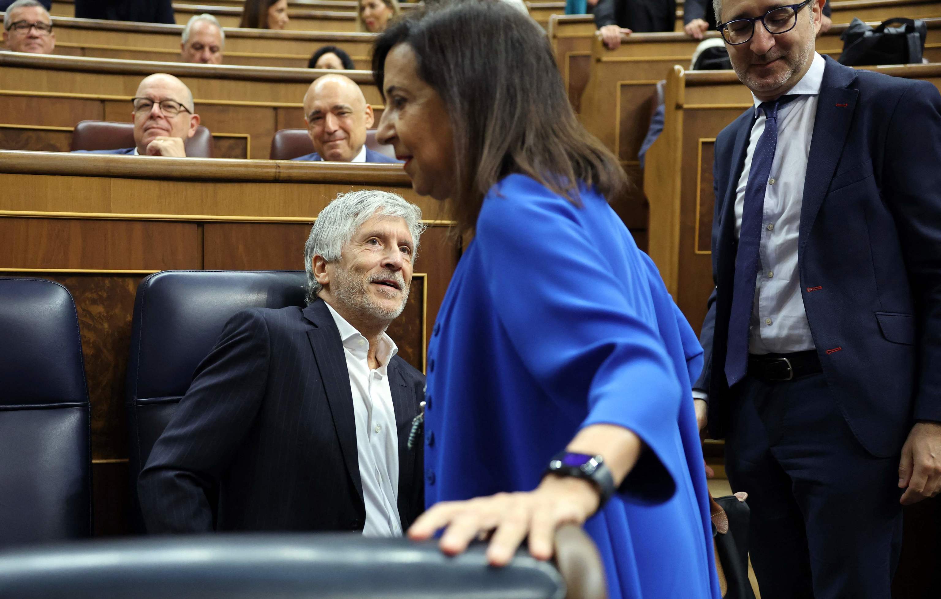 El ministro del Interior, Fernando Grande-Marlaska, y la ministra de Defensa, Margarita Robles.