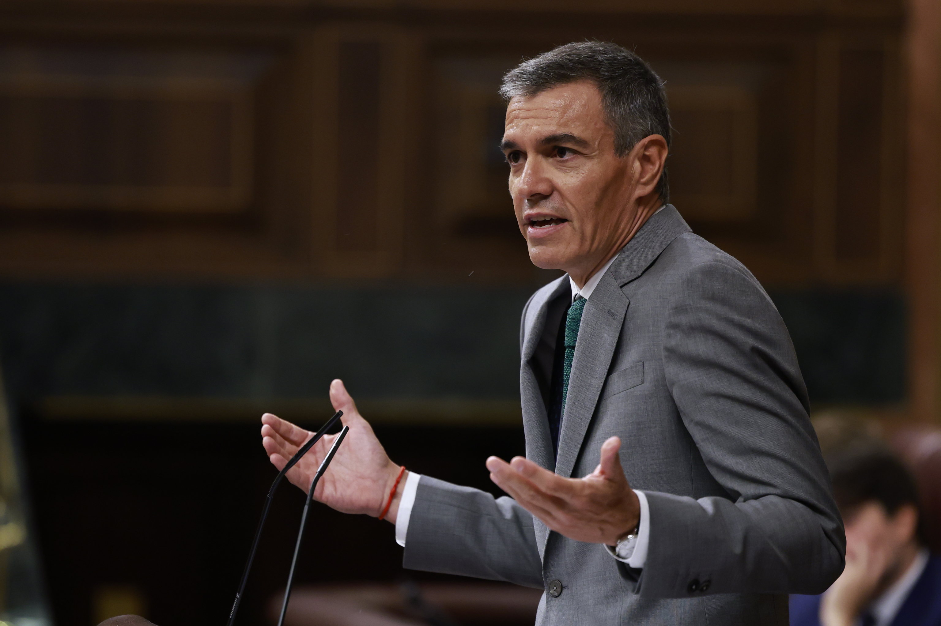Pedro S�nchez, ayer, en el Congreso.