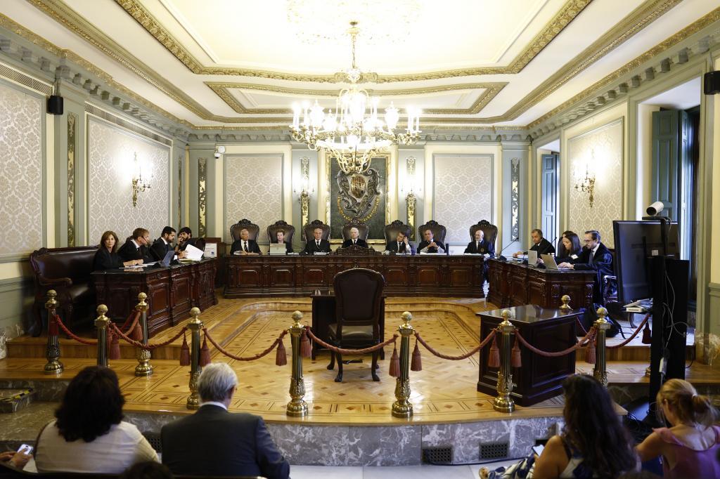 La Sala de lo Contencioso del Tribunal Supremo durante la vista celebrada el lunes por el censo electoral.
