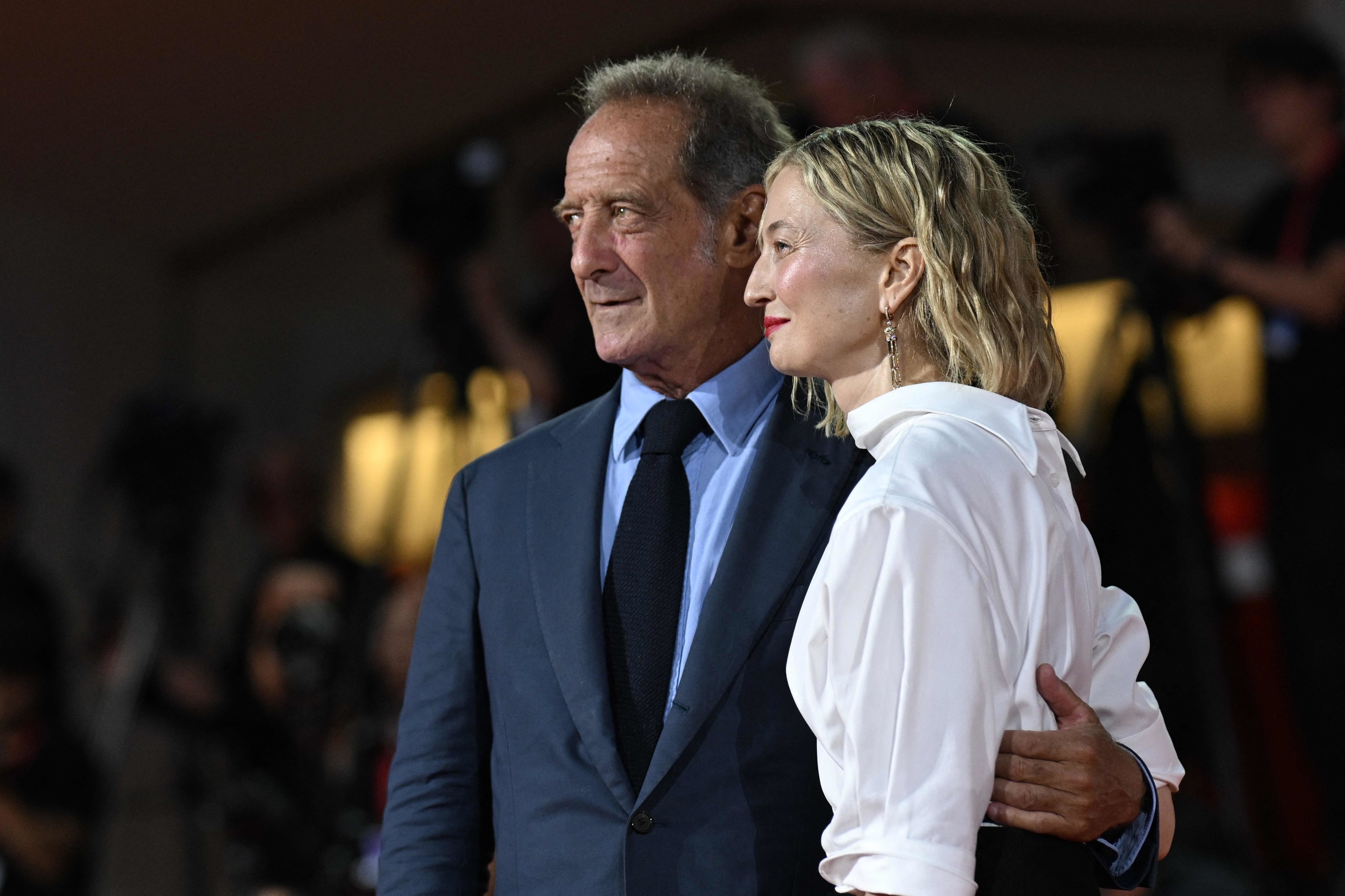 Vincent Lindon y Alba Rohrwacher en la presentación de "Un bon petit soldat".