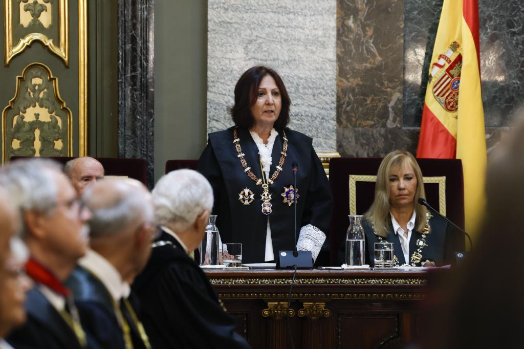 Teresa Peramato, fiscal general del Estado, durante su discurso en la Apertura del Año Judicial.