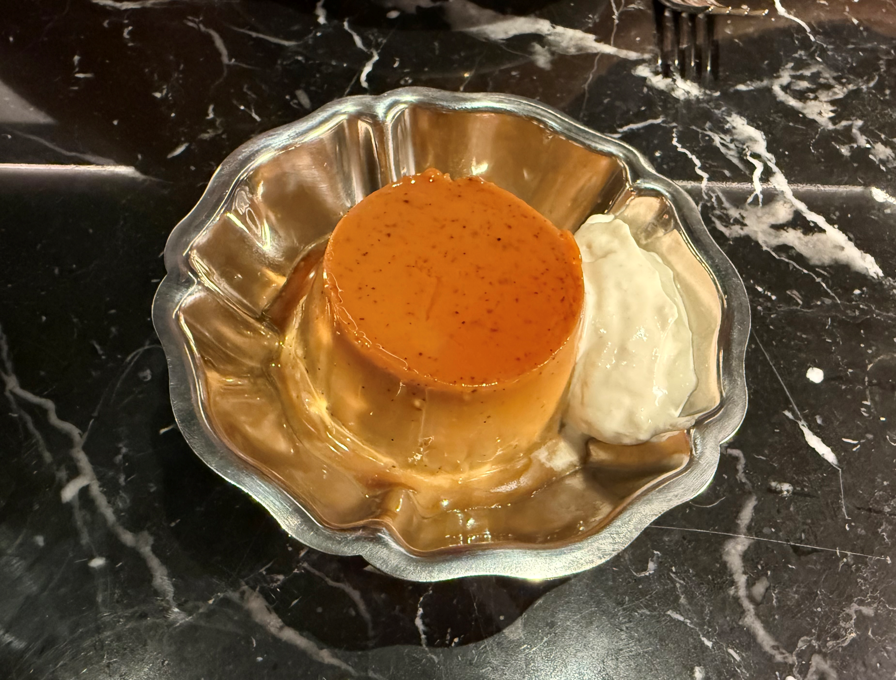 Flan de café.