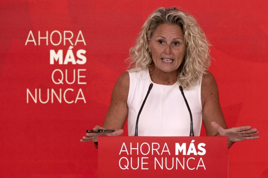 Montse Mínguez, portavoz del PSOE, este lunes.