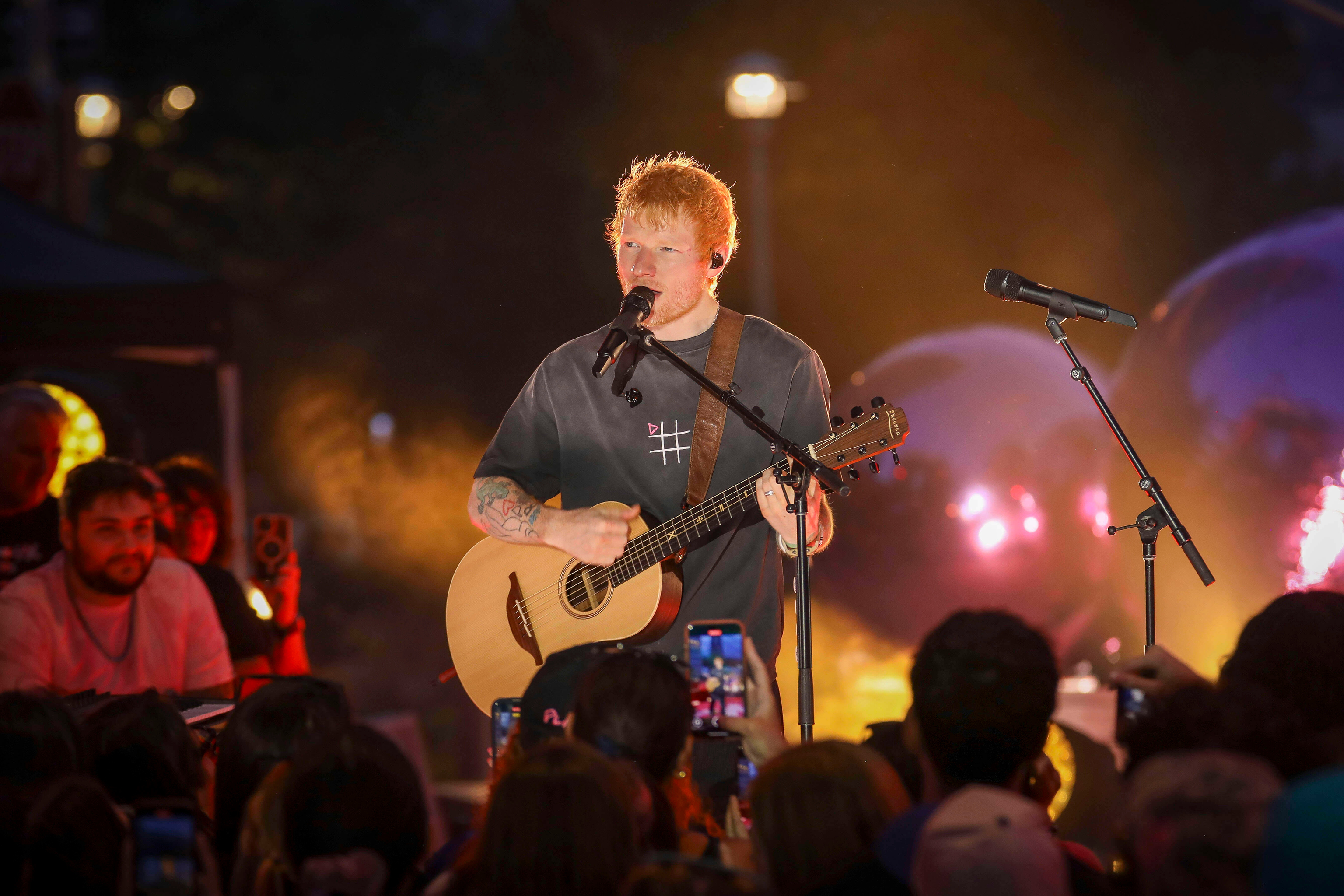 Ed Sheeran, en una actuación.