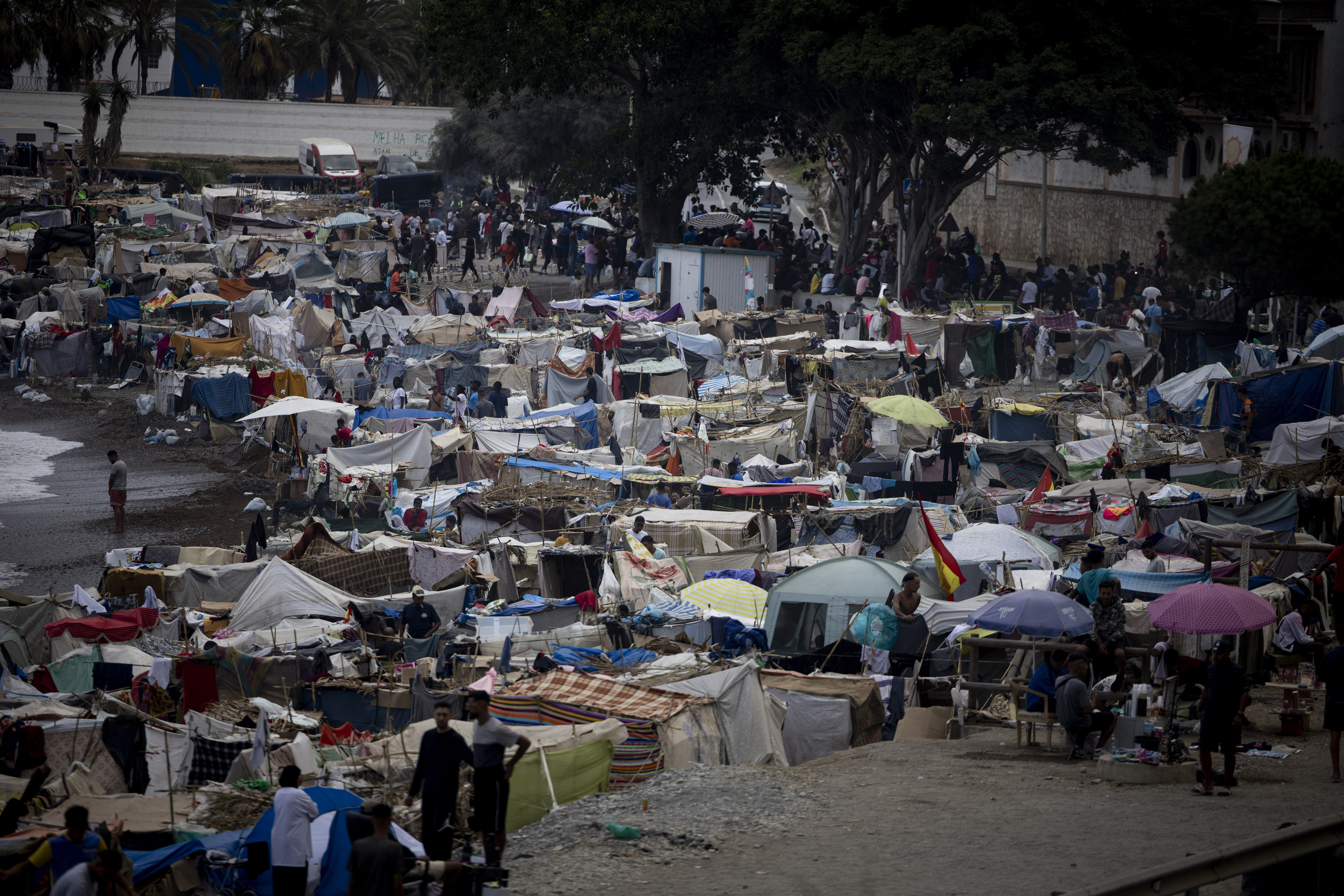 La playa del Trampolín, en Ceuta.