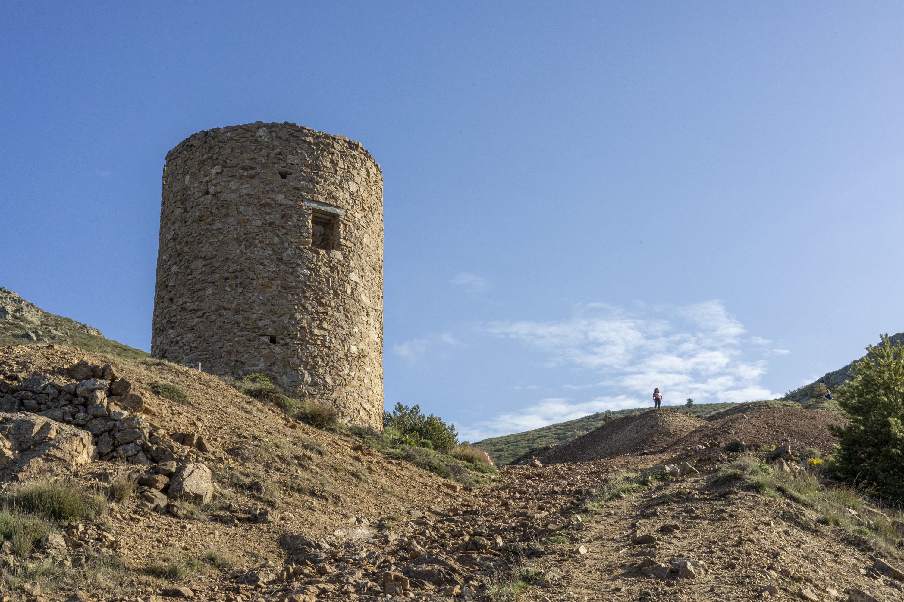La torre de acceso a la mina.