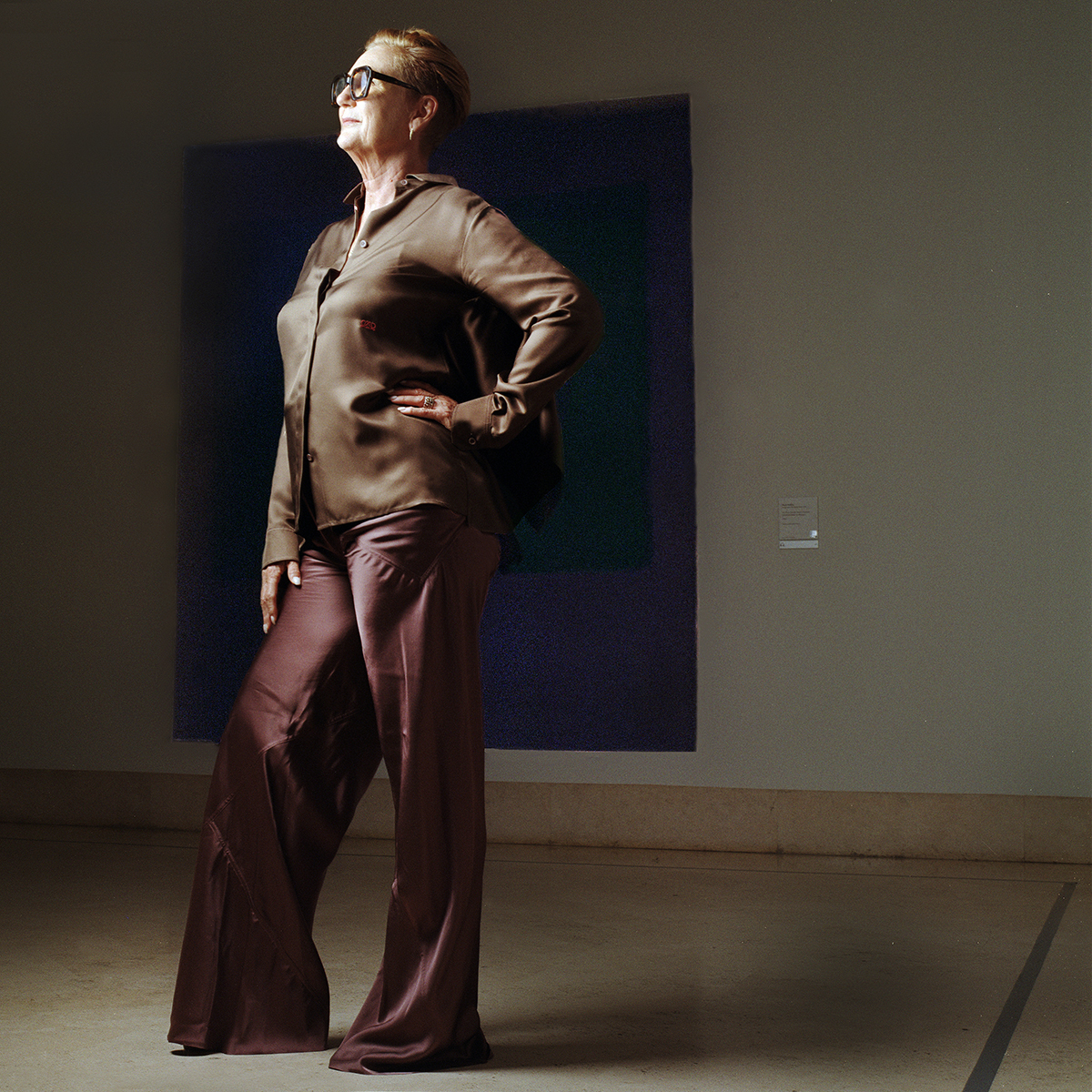 Francesca Thyssen, ante el lienzo de Mark Rothko ('Verde sobre morado',1961) del Museo Nacional Thyssen-Bornemisza.