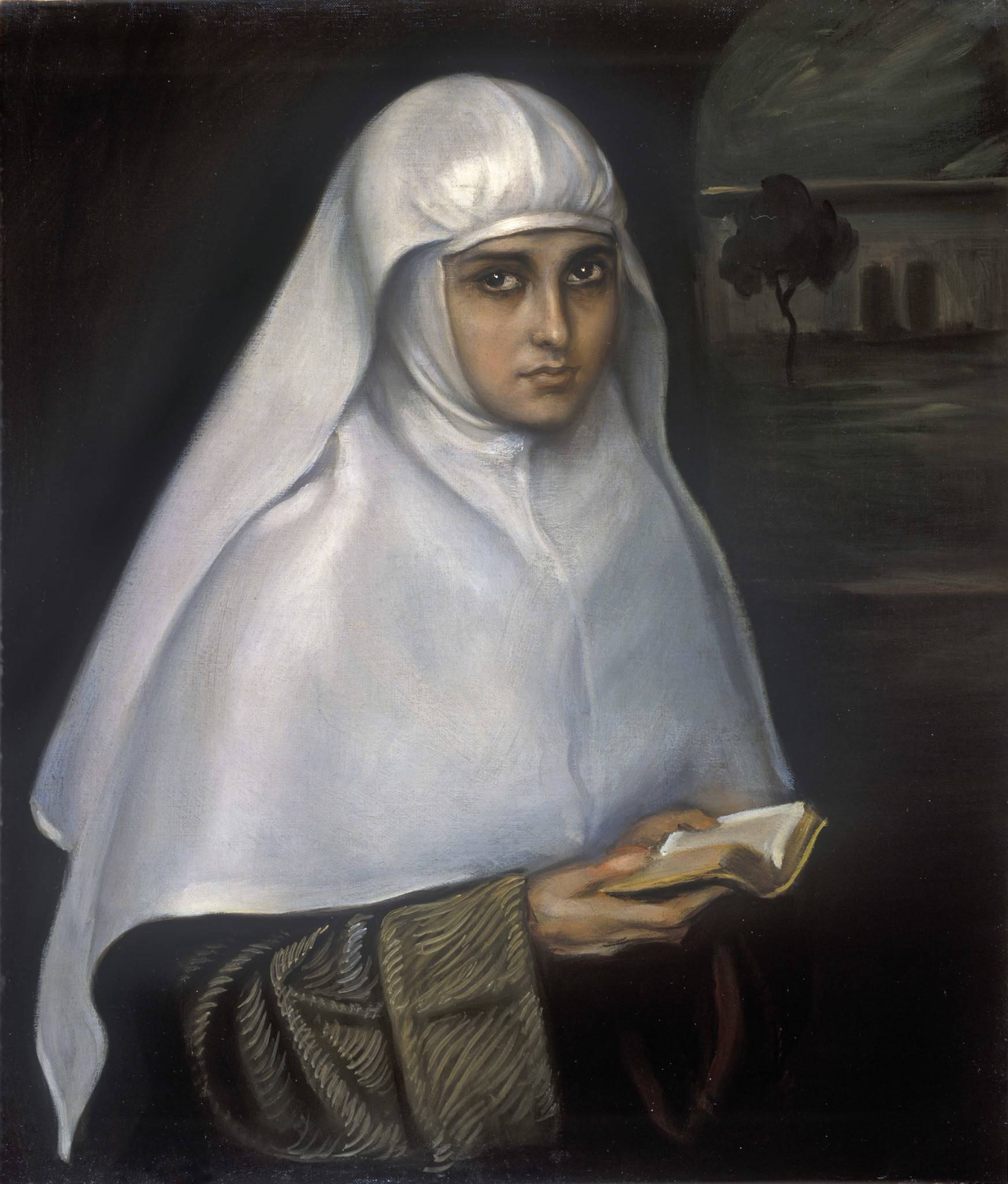 El último retrato de Romero de Torres, la monja con la cara de Teresa López.