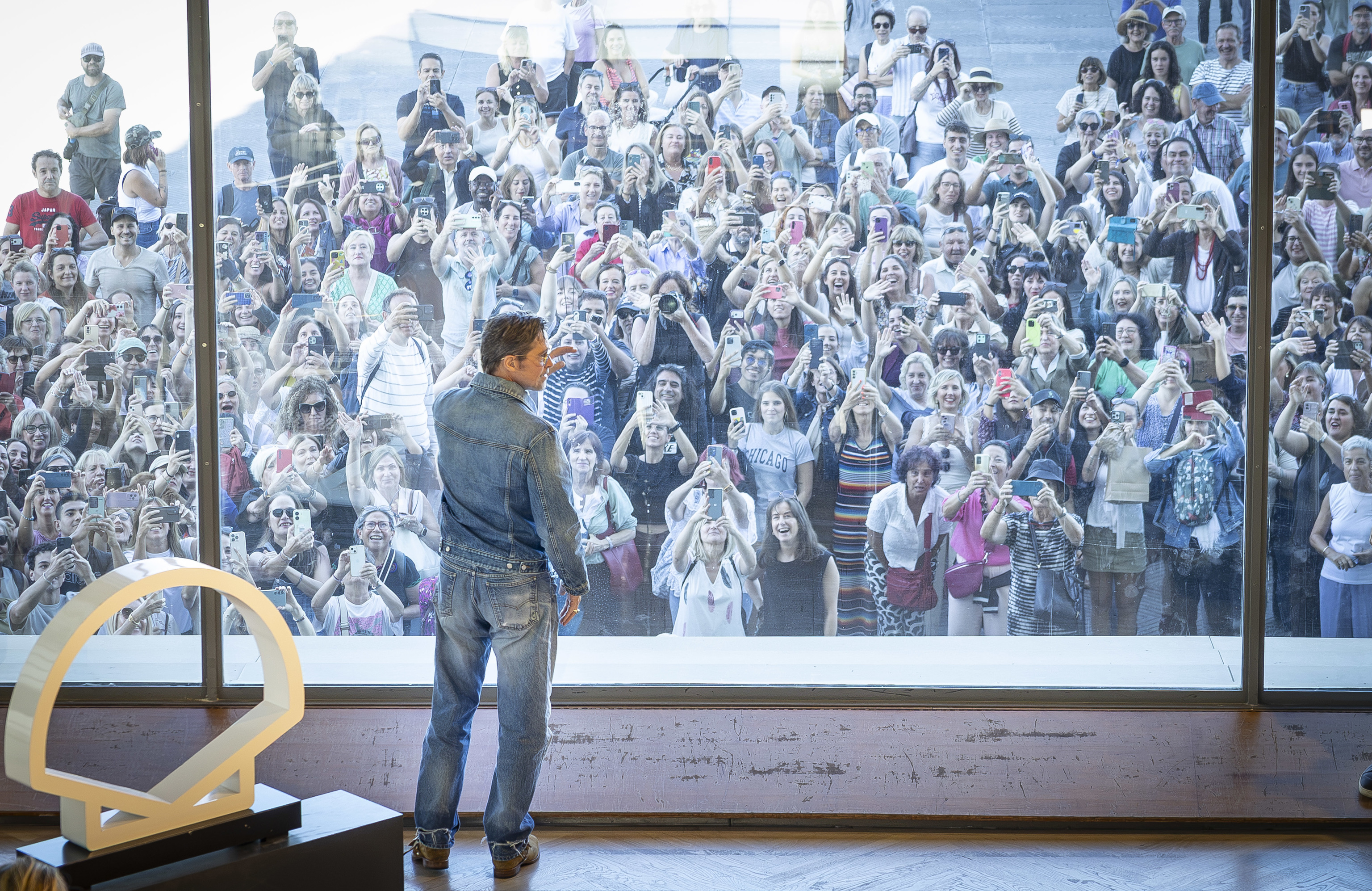 Brad Pitt en San Sebastián durante la presentación de En el corazón de la bestia.