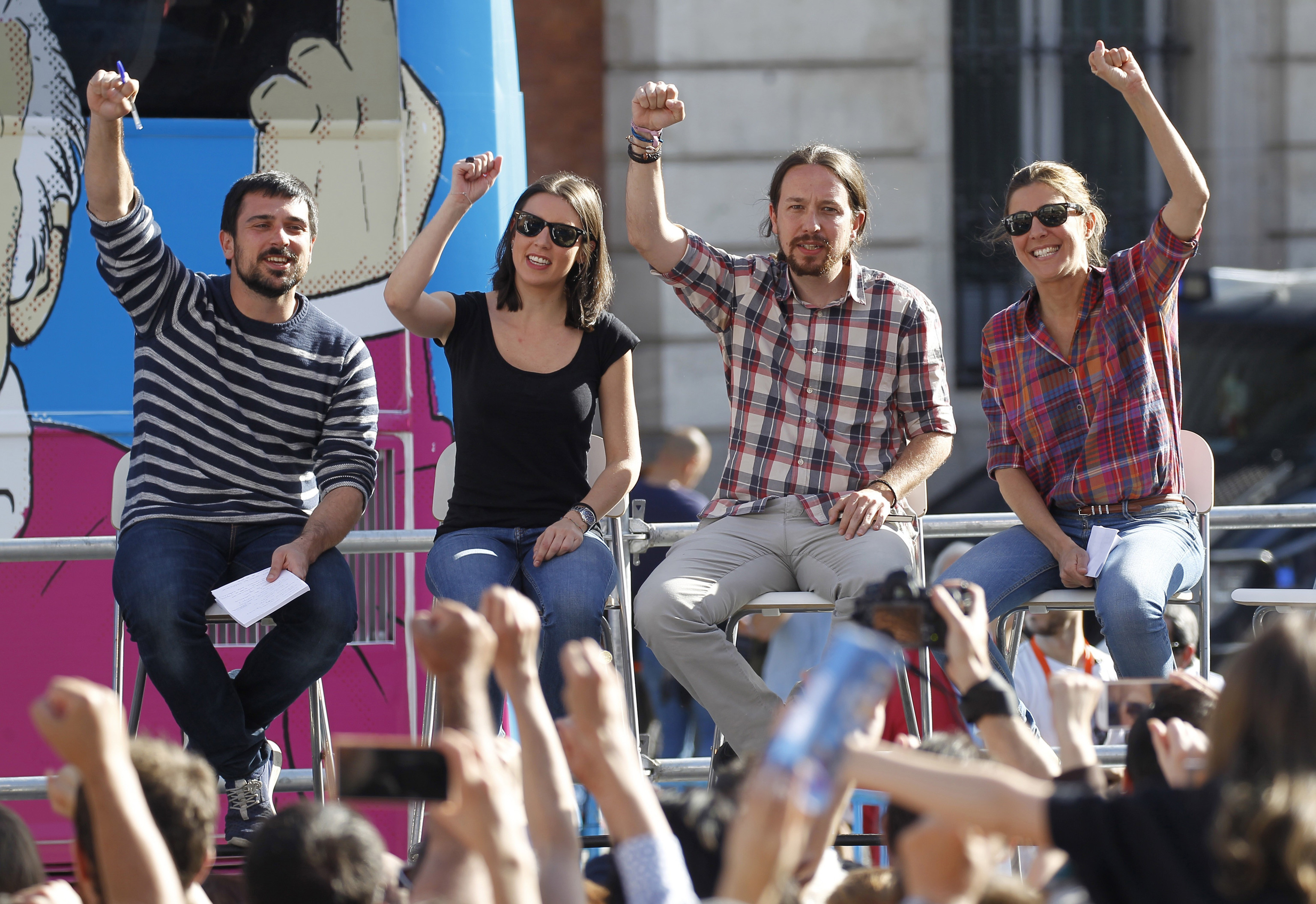 Pablo Iglesias e Irene Montero, en 2017.