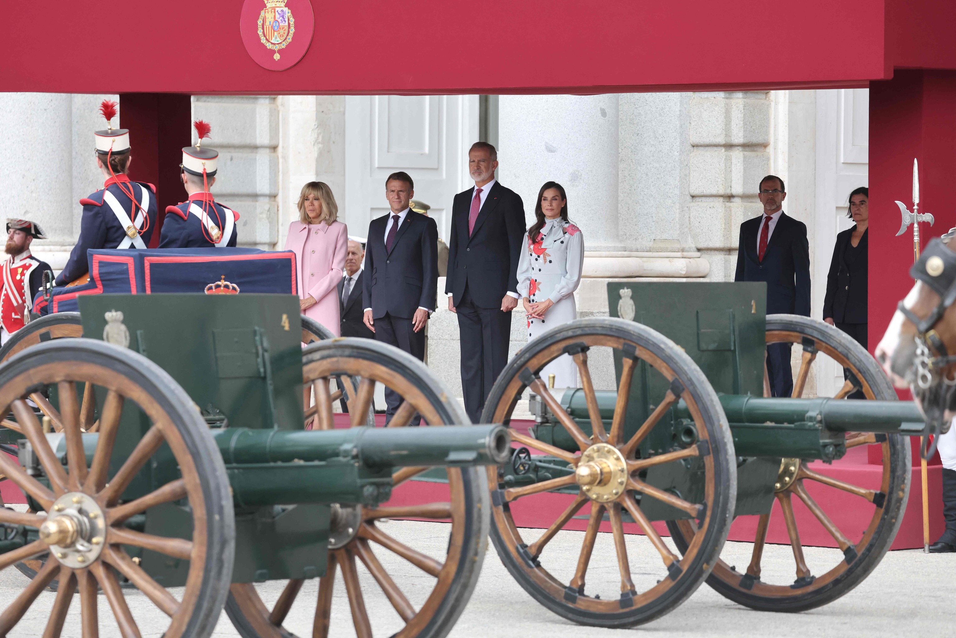Los Reyes, con el matrimonio Macron