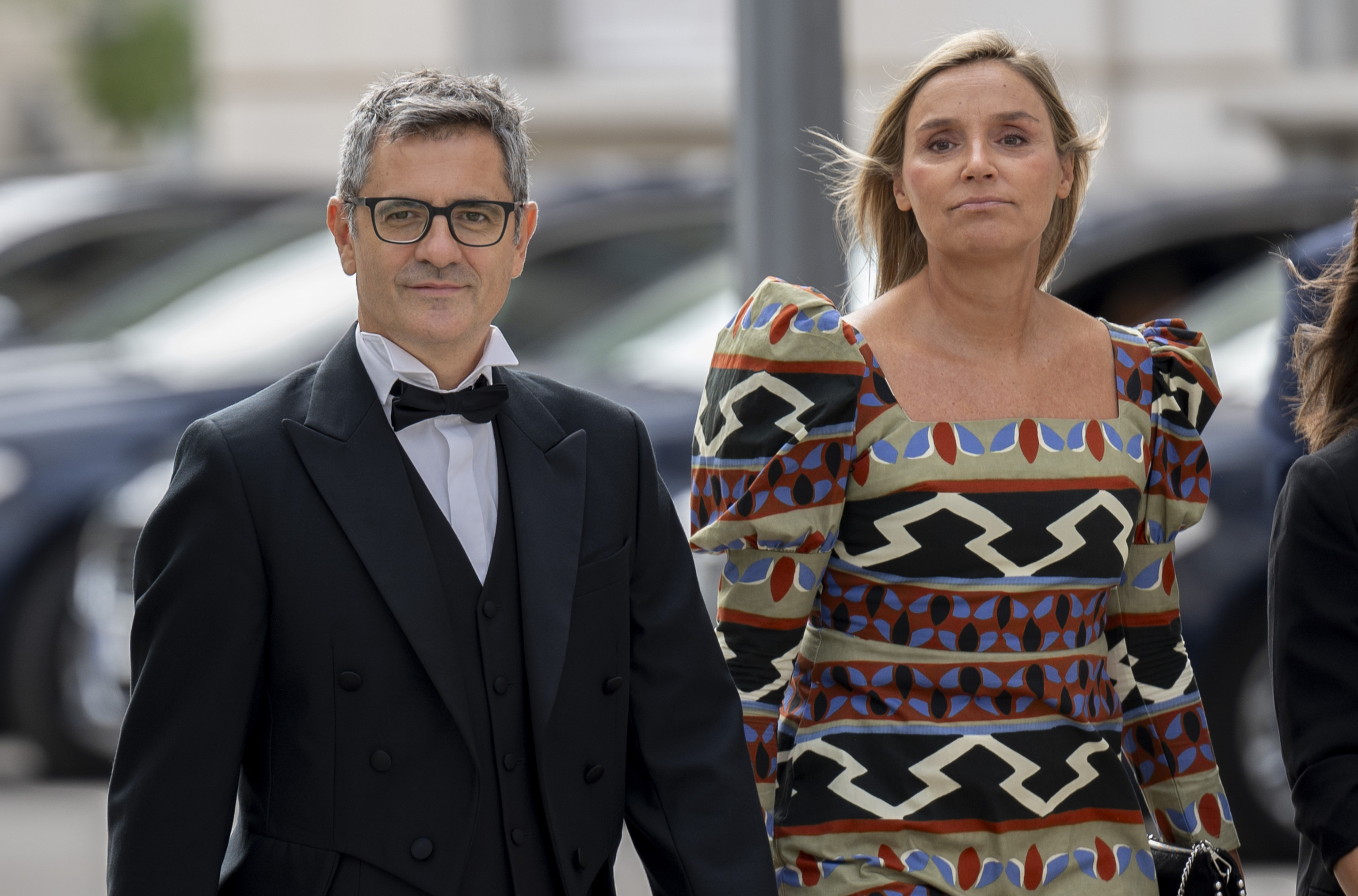Sofía Puente junto a Félix Bolaños, a su llegada al acto solemne de apertura del año judicial 2026-2027