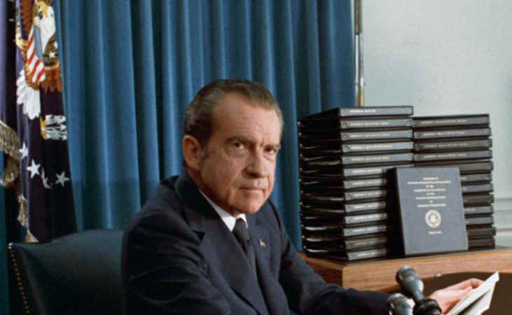 Richard Nixon el 29 de abril de 1974.