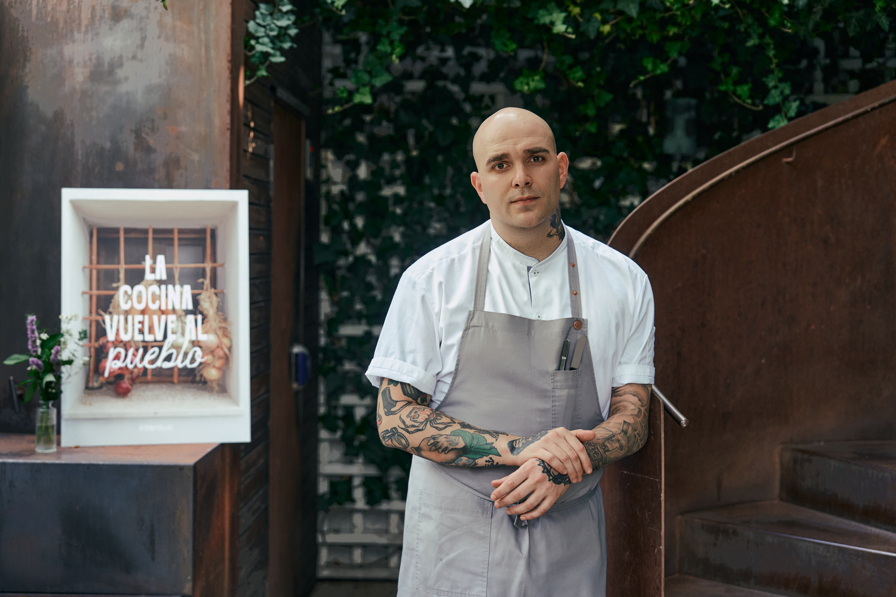 Jorge Muñoz, en OSA, restaurante donde se presentó la iniciativa 'La cocina vuelve a pueblo'.