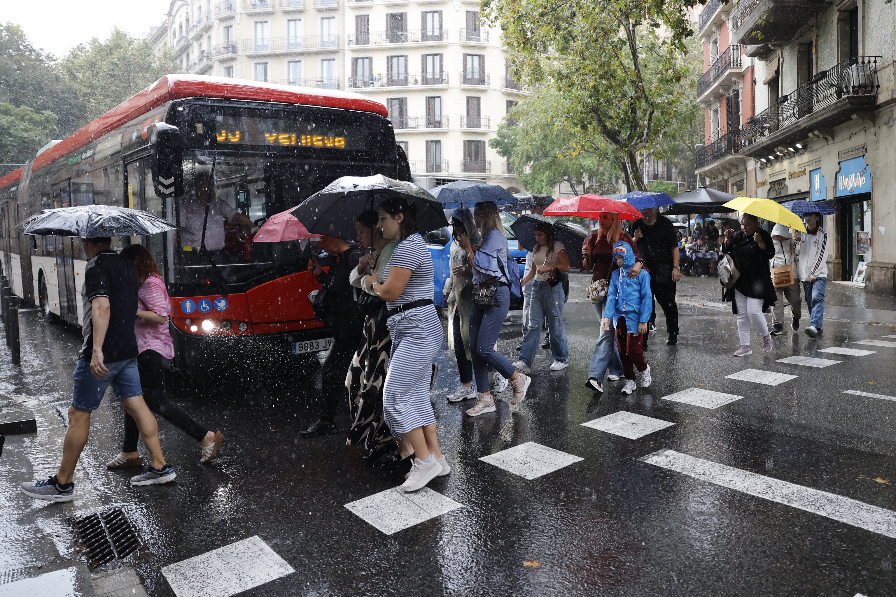 Temporal de lluvia en Cataluña