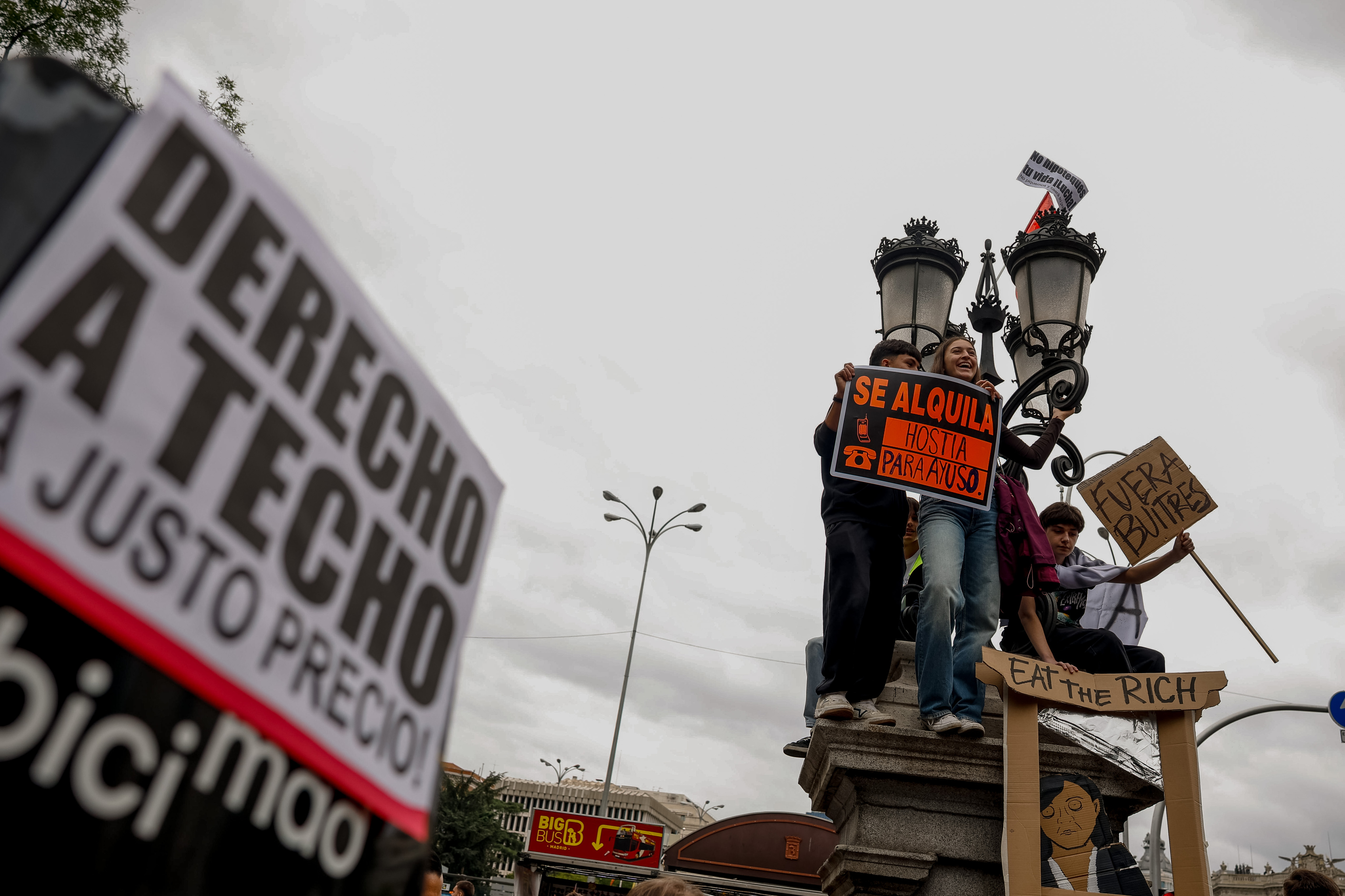 Manifestación del pasado 3 de octubre para denunciar la caída de los decretos de la vivienda y reclamar una rebaja de los alquileres