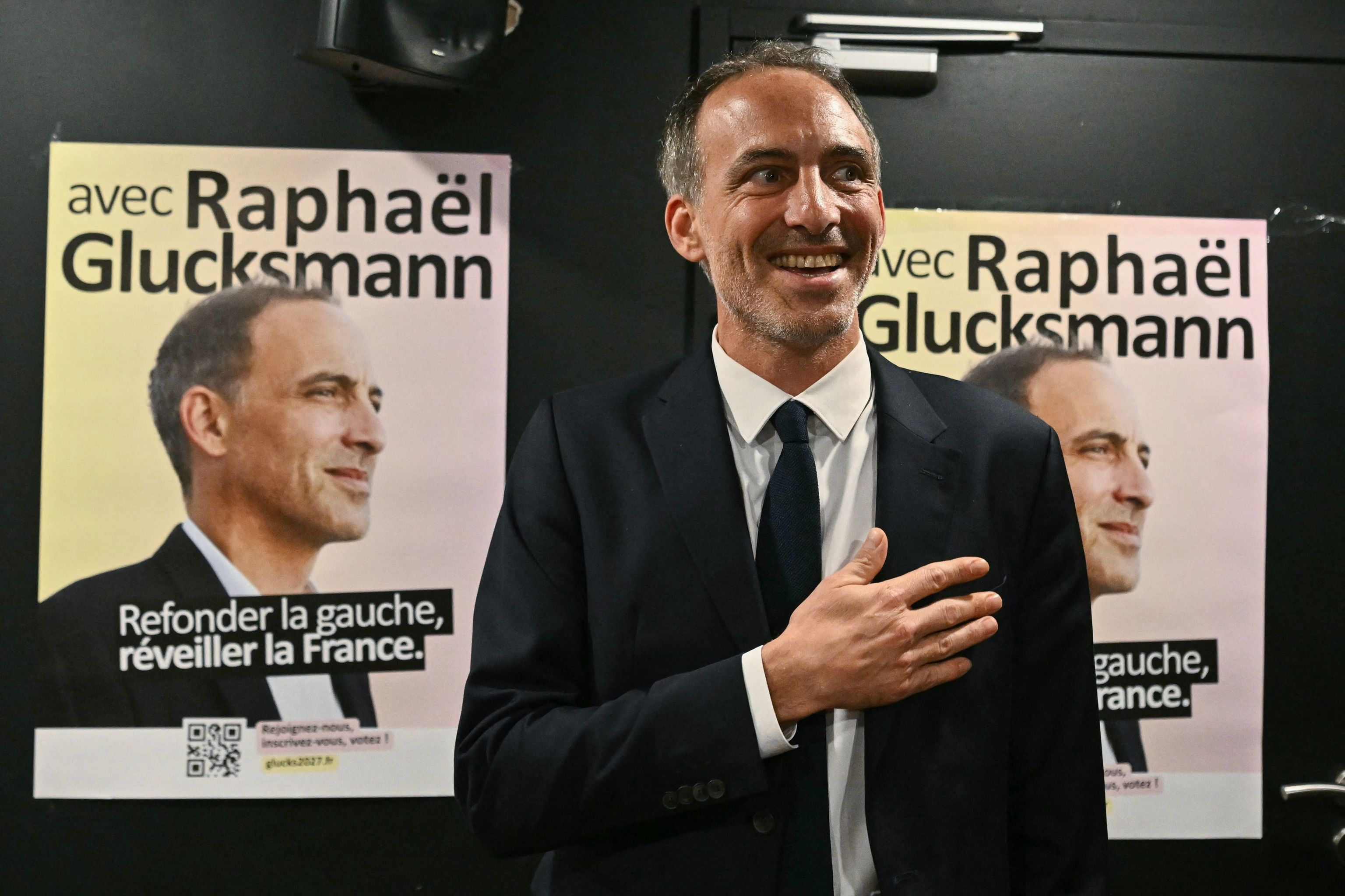 Raphael Glucksmann, en un acto público en Nancy.
