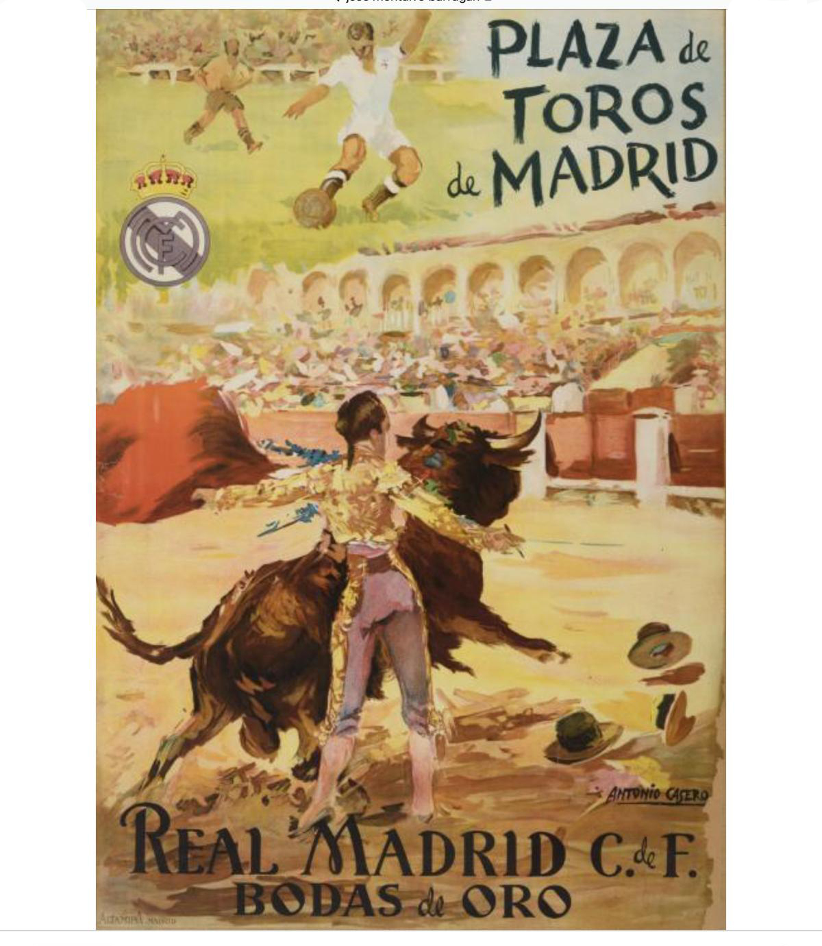 Otro póster de la feria taurina organizada por el Real Madrid.
